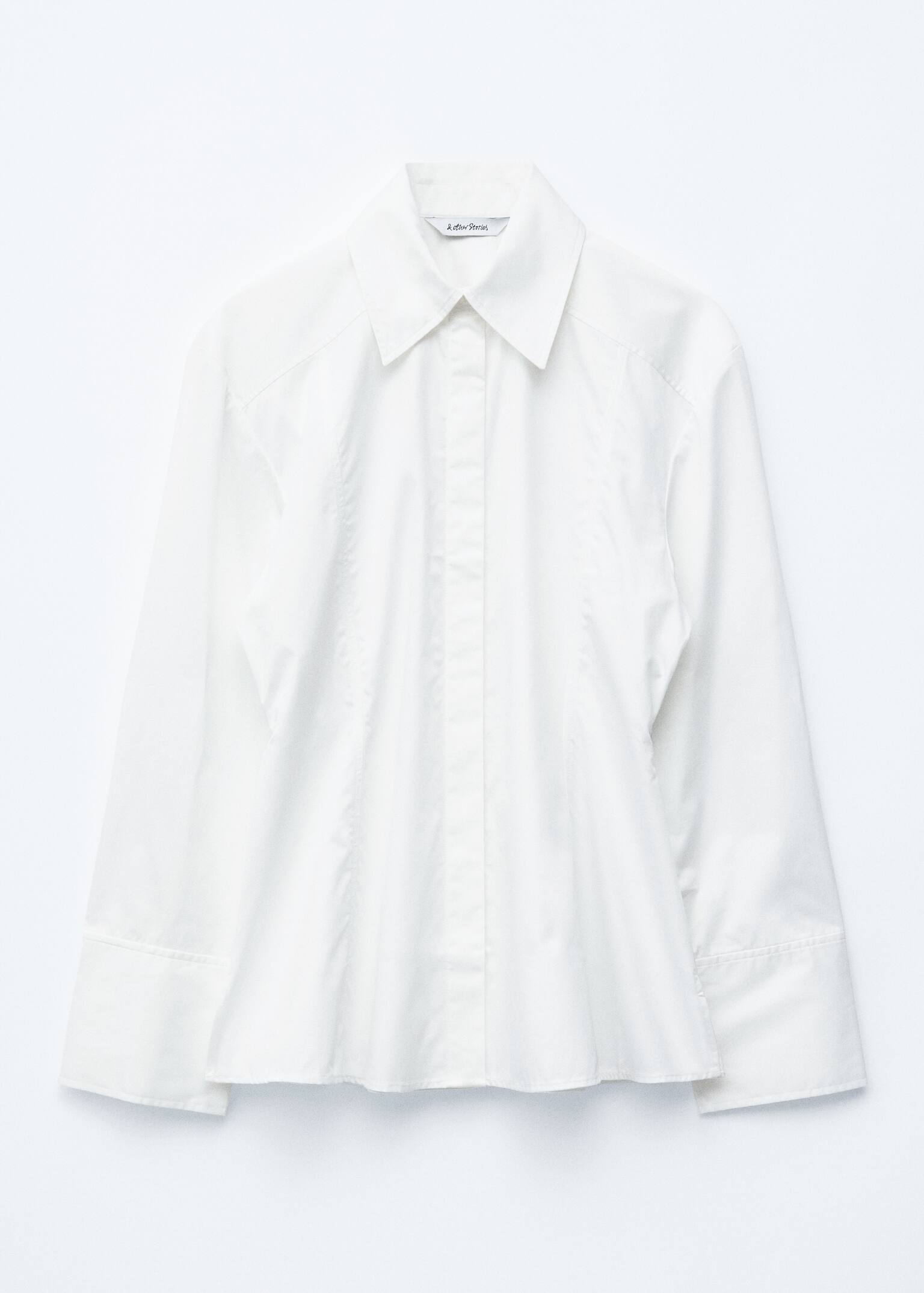 Kauluspaita solmittavalla vyöllä - Valkoinen