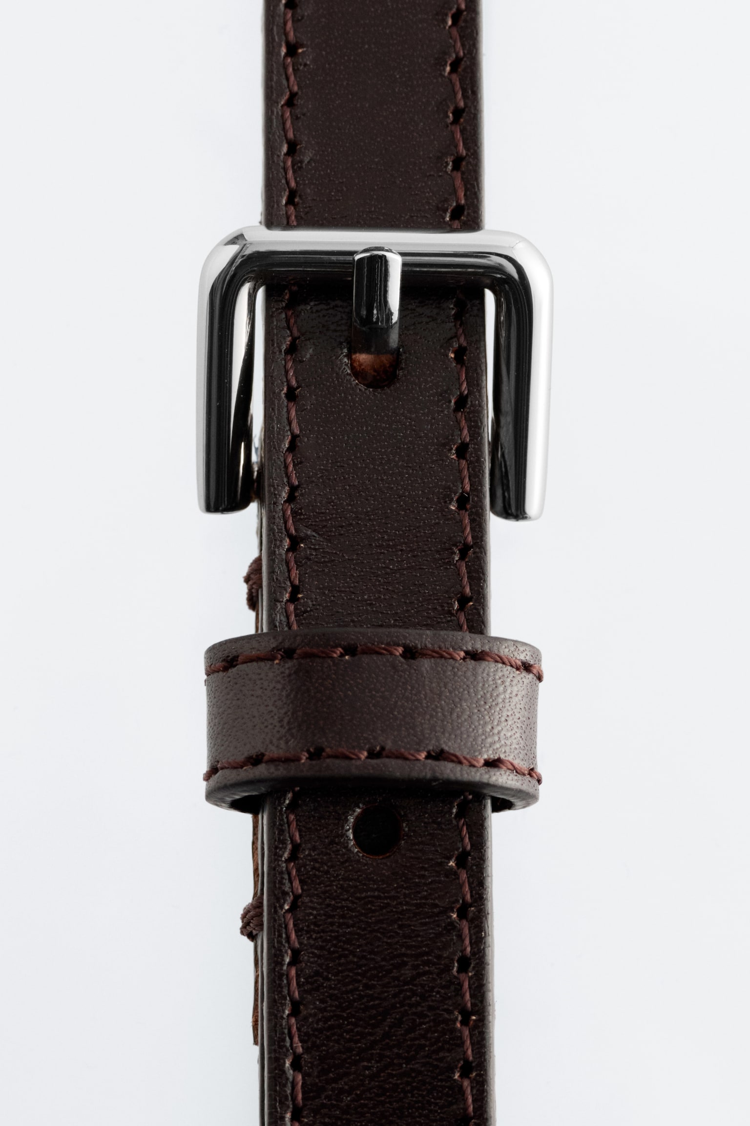 Cintura sottile in pelle - Marrone - 3