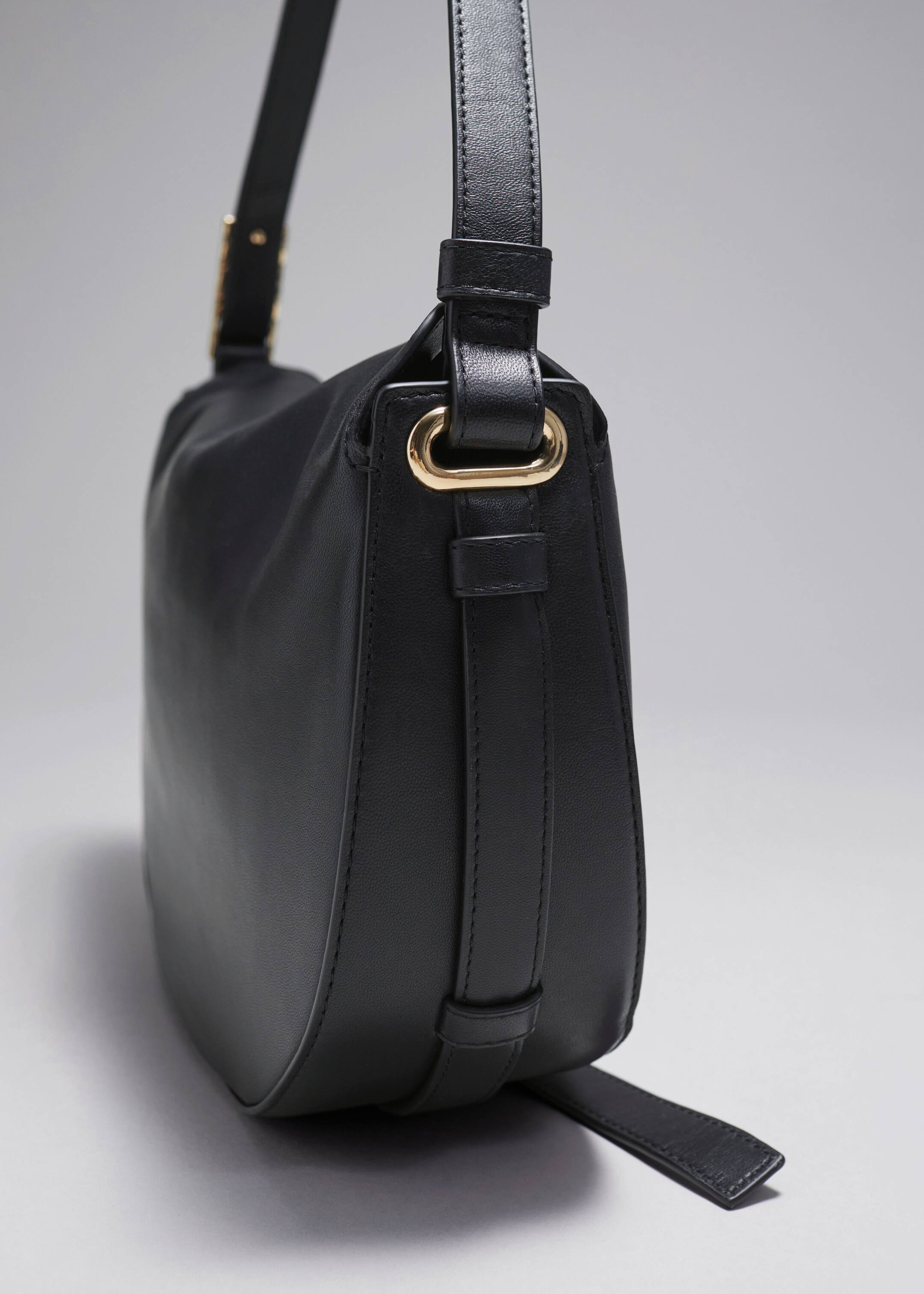 View larger image: Leather Shoulder Bag - Black - Ladies | H&M GB 4