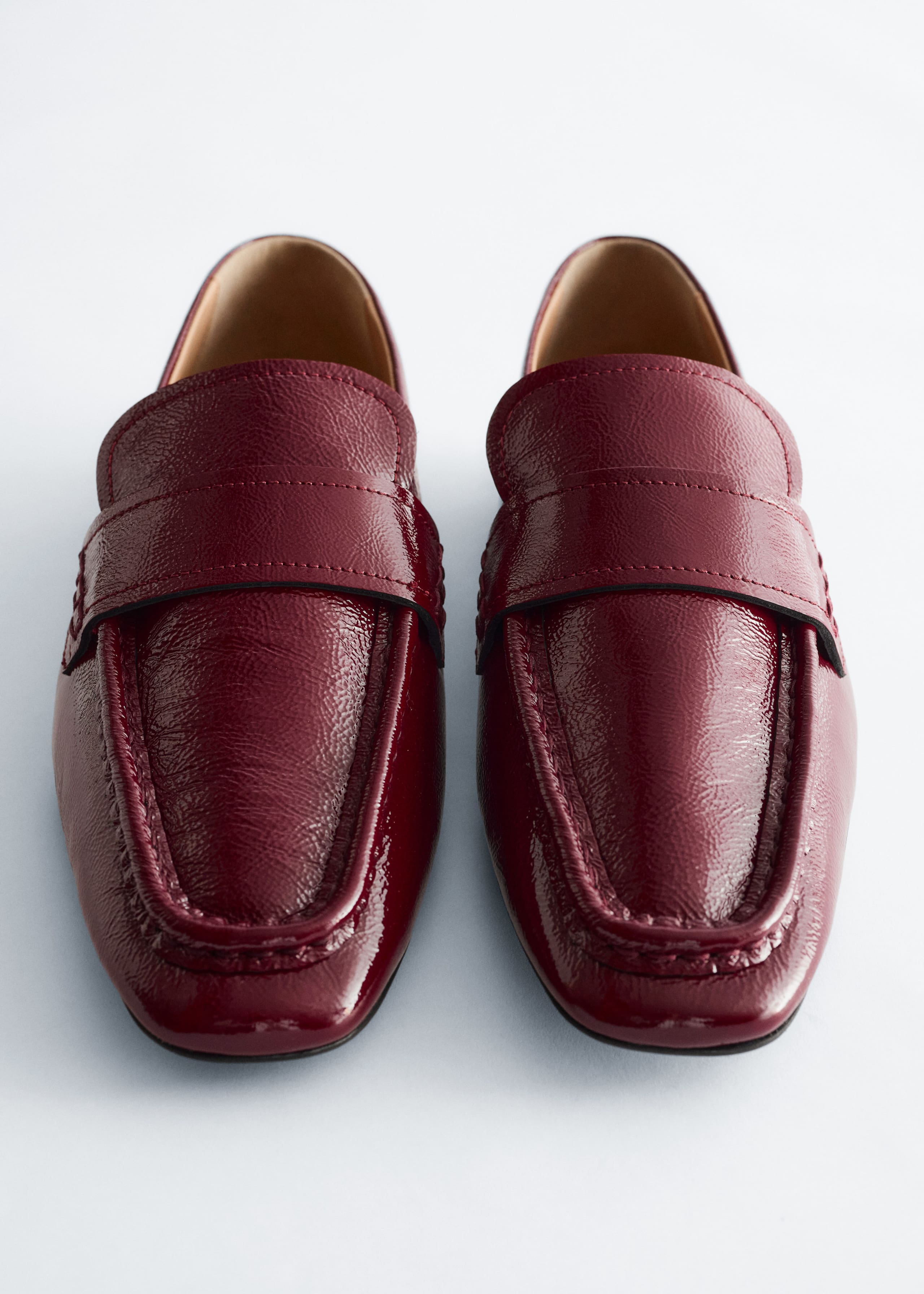 Image of Square-Toe Leather Loafers