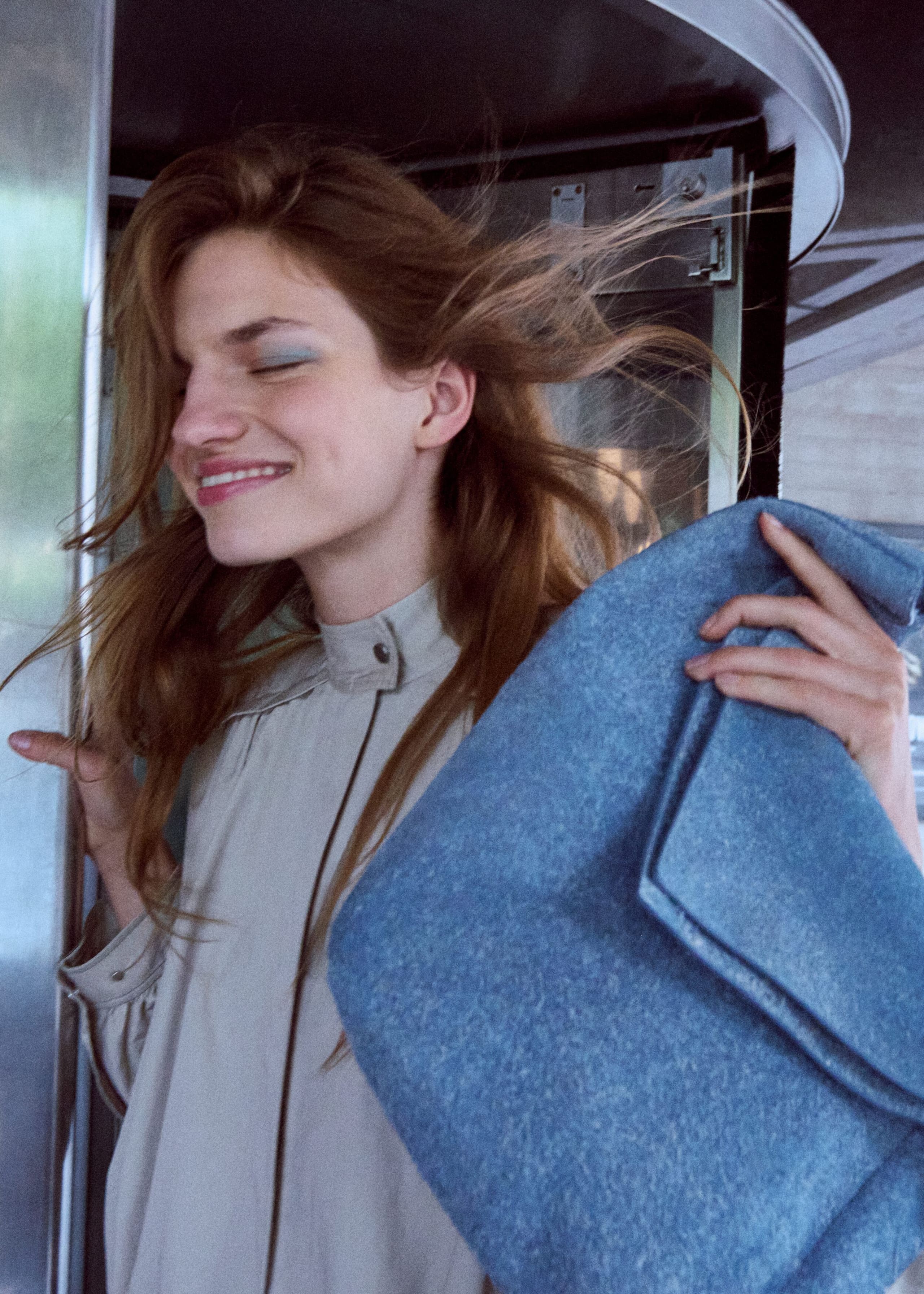 Slouchy Shoulder Bag - Blue - Still Life