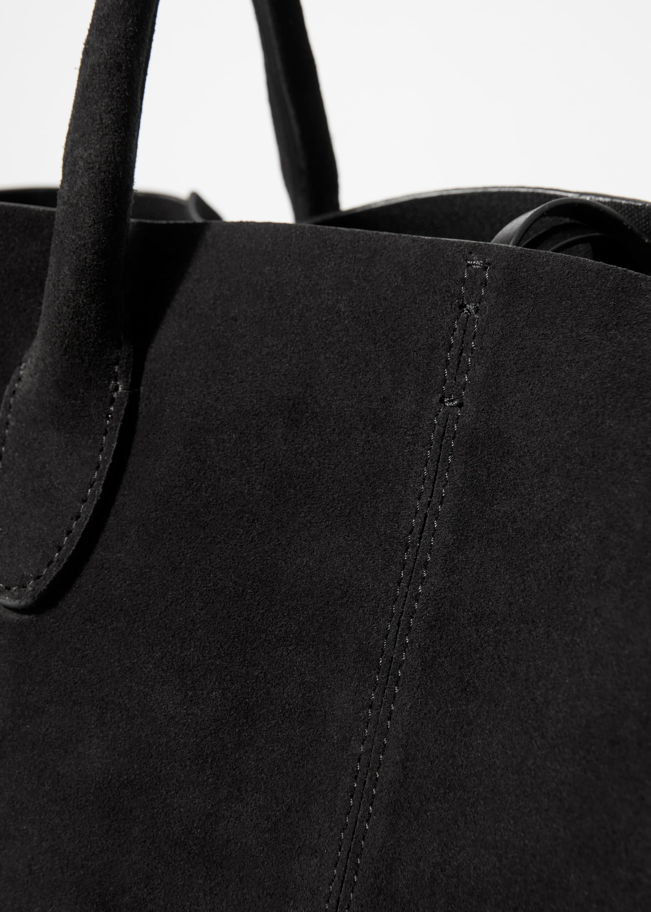 Grotere afbeelding bekijken: Suede Tote Bag - Zwart - DAMES | H&M NL 3