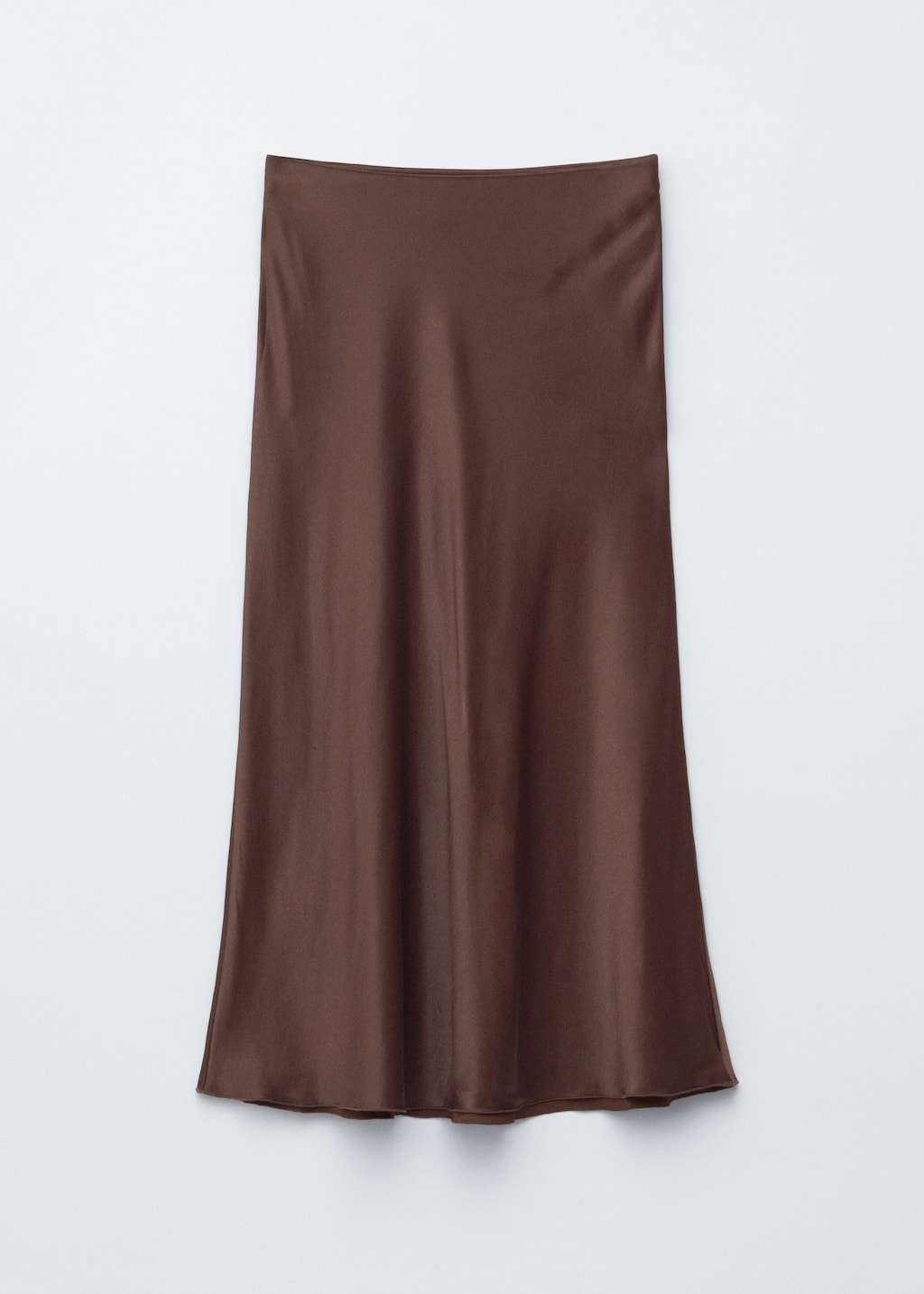 Image of Satin Midi Skirt