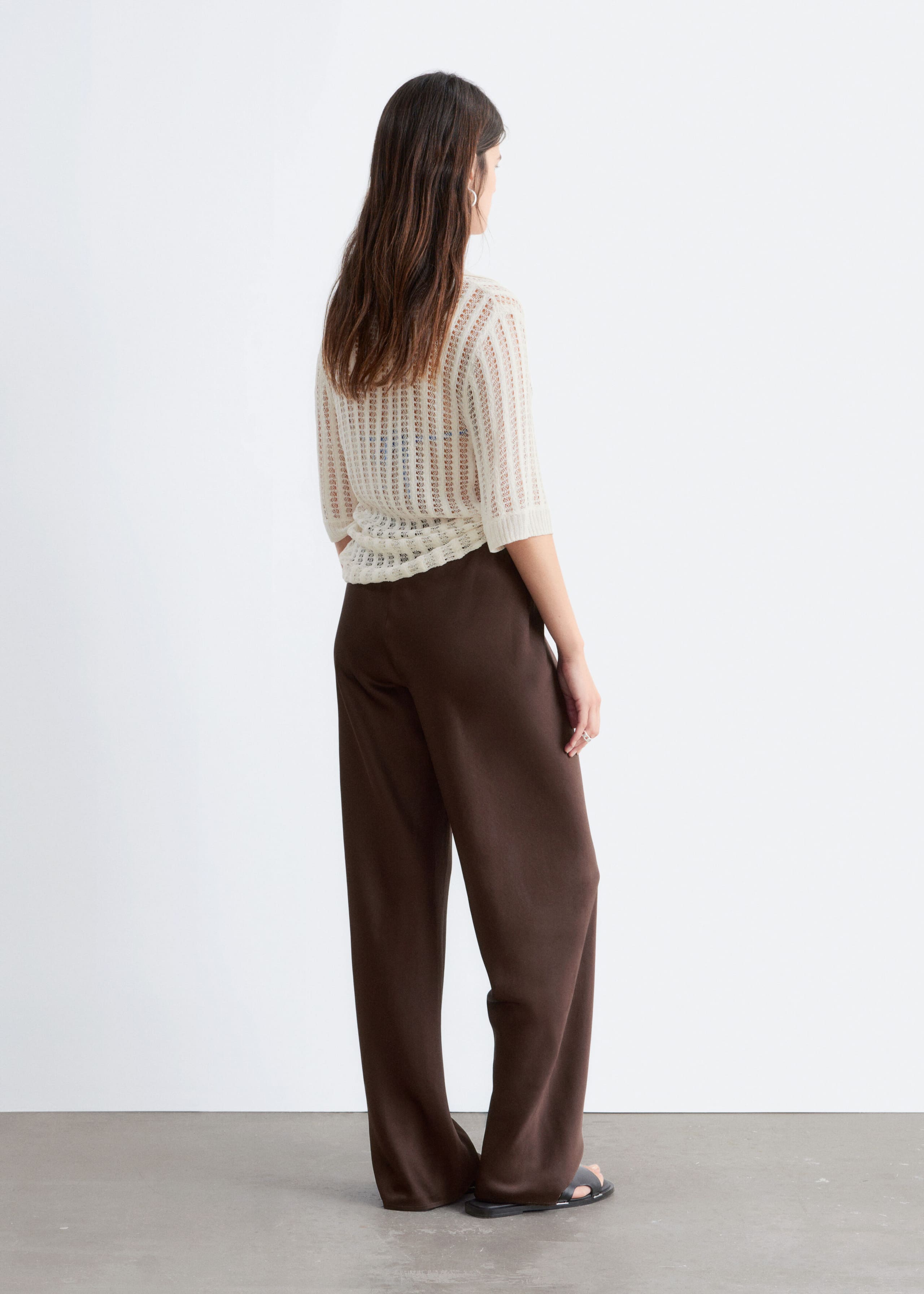 Image of Drawstring Twill Trousers