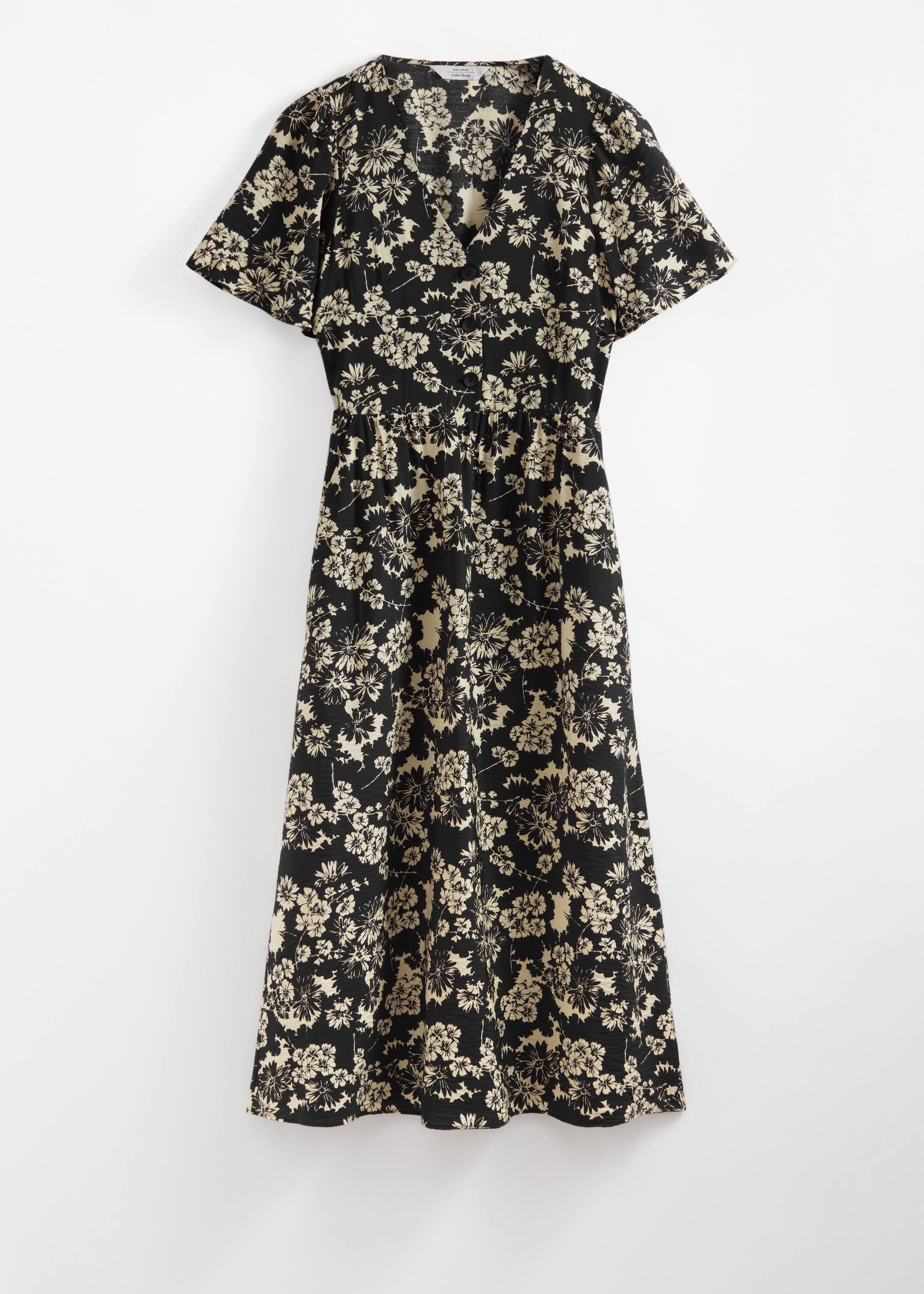 Agrandir l'image: Robe midi à manches volantées - Imprimé noir - FEMME | H&M BE 4