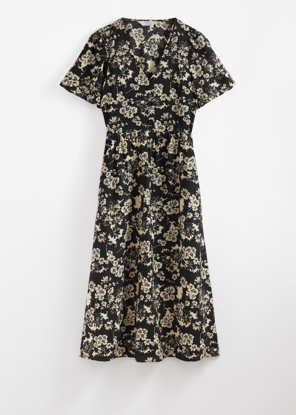Image of Robe midi à manches volantées