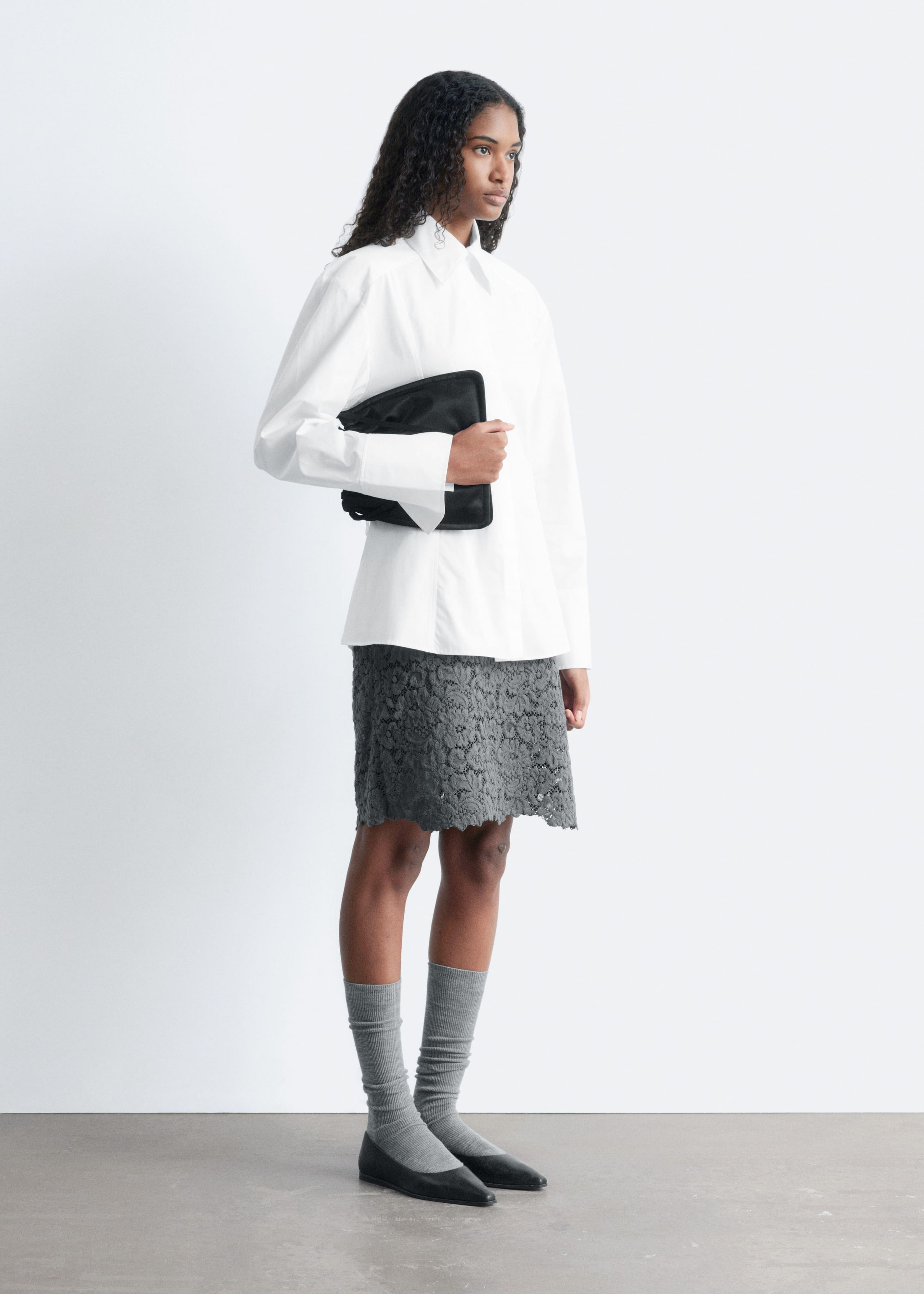 Image of Tapered Tie-Belt Shirt