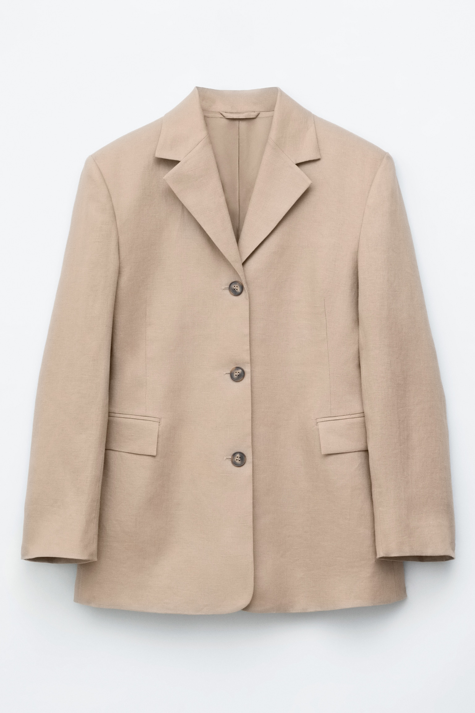 Avsmalnande linnekavaj - Beige/Brun