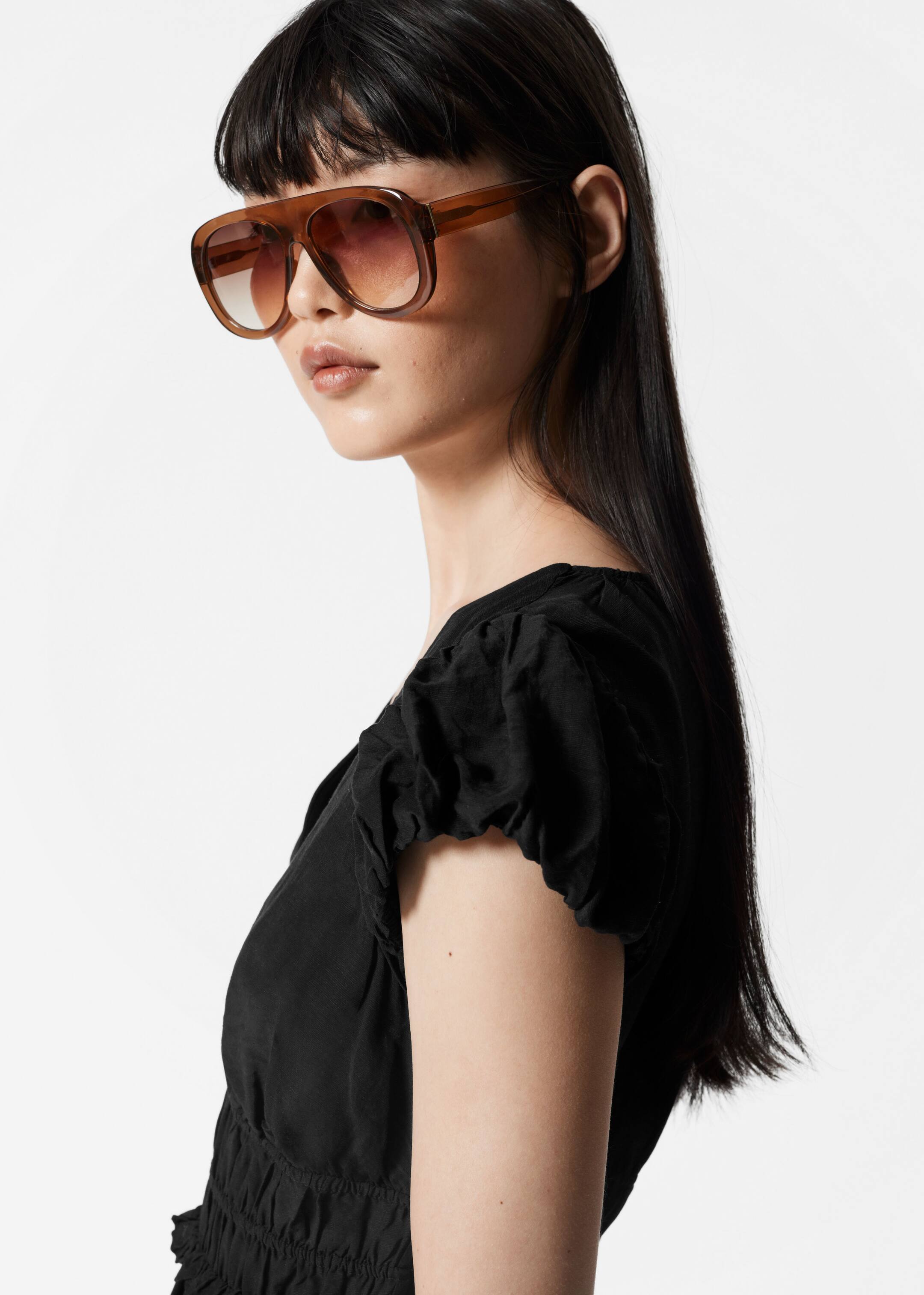 Vezi imaginea mai mare: Rochie midi cu mâneci bufante - Negru - FEMEI | H&M RO 4