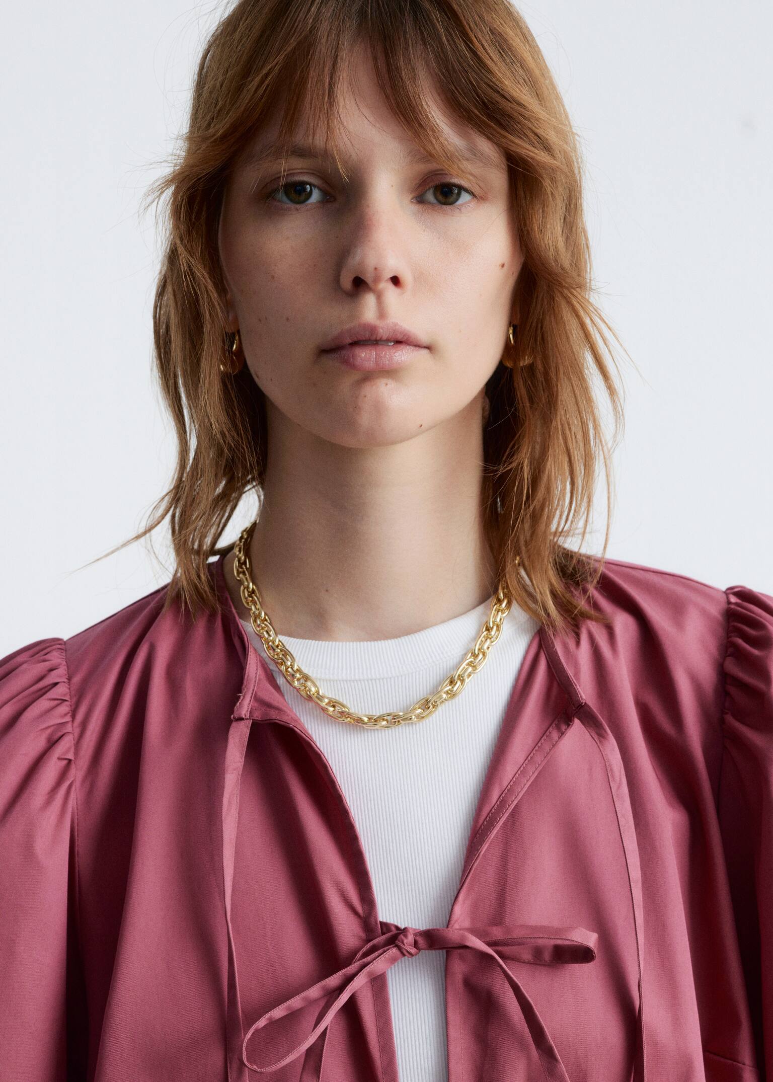 Minivestido peplum - Rosa oscuro/Rojo/Rayas amarillas/Blanco - 5