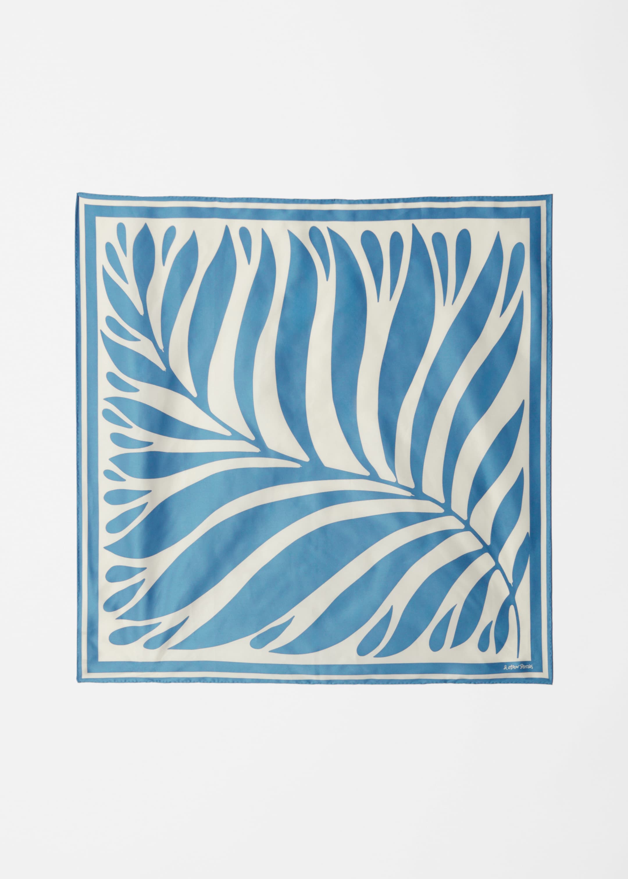 Προβολή μεγαλύτερης εικόνας: Τετράγωνο Φουλάρι με Φύλλα - Blue - Ladies | H&M GR 1