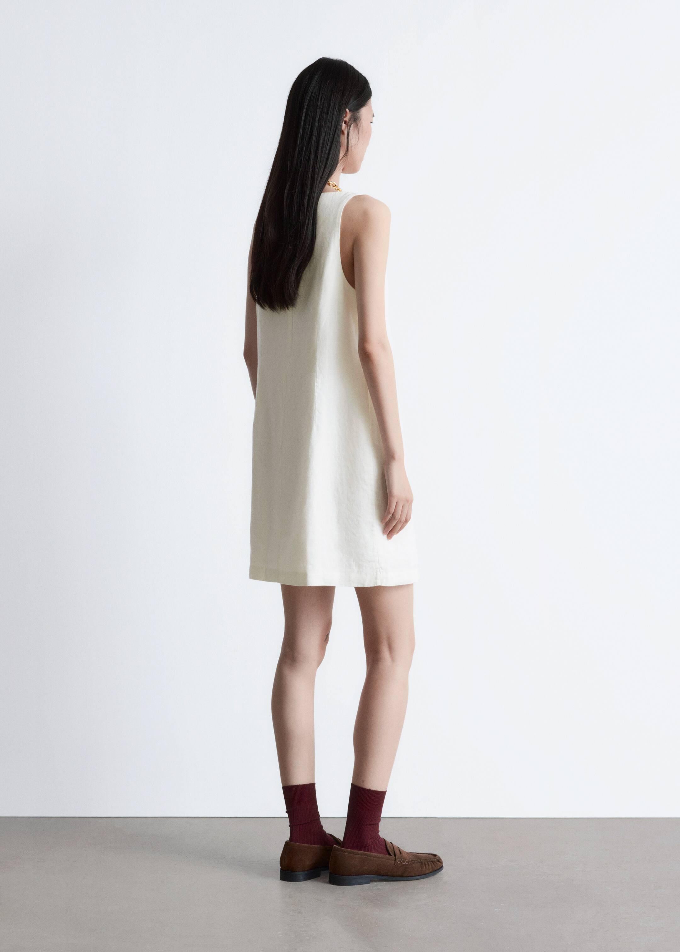 Ingrandisci l'immagine: Linen Mini Dress - White - DONNA | H&M CH 5