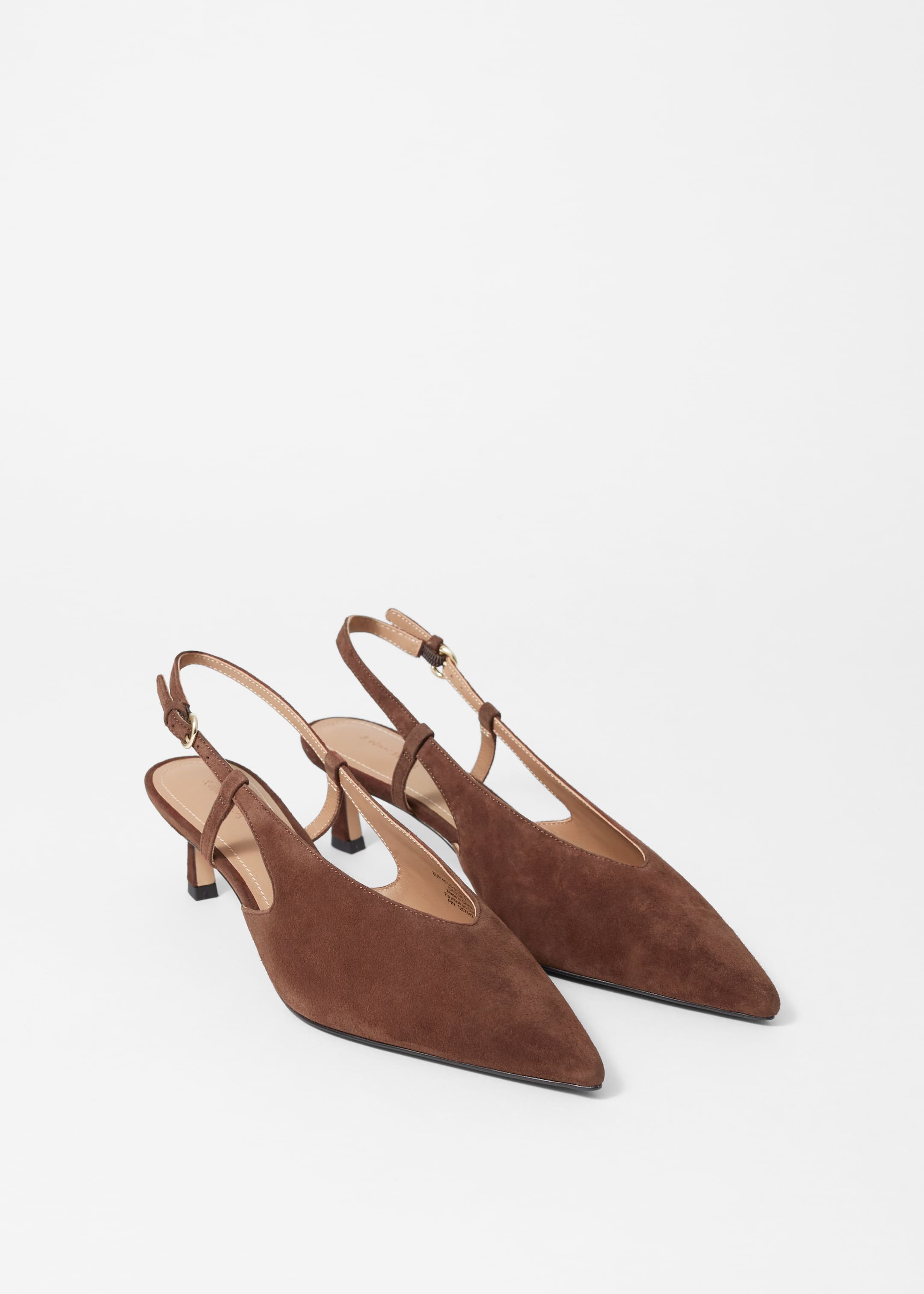 Agrandir l'image: Escarpins classiques à bride arrière en cuir - Marron Clair - FEMME | H&M CH 4