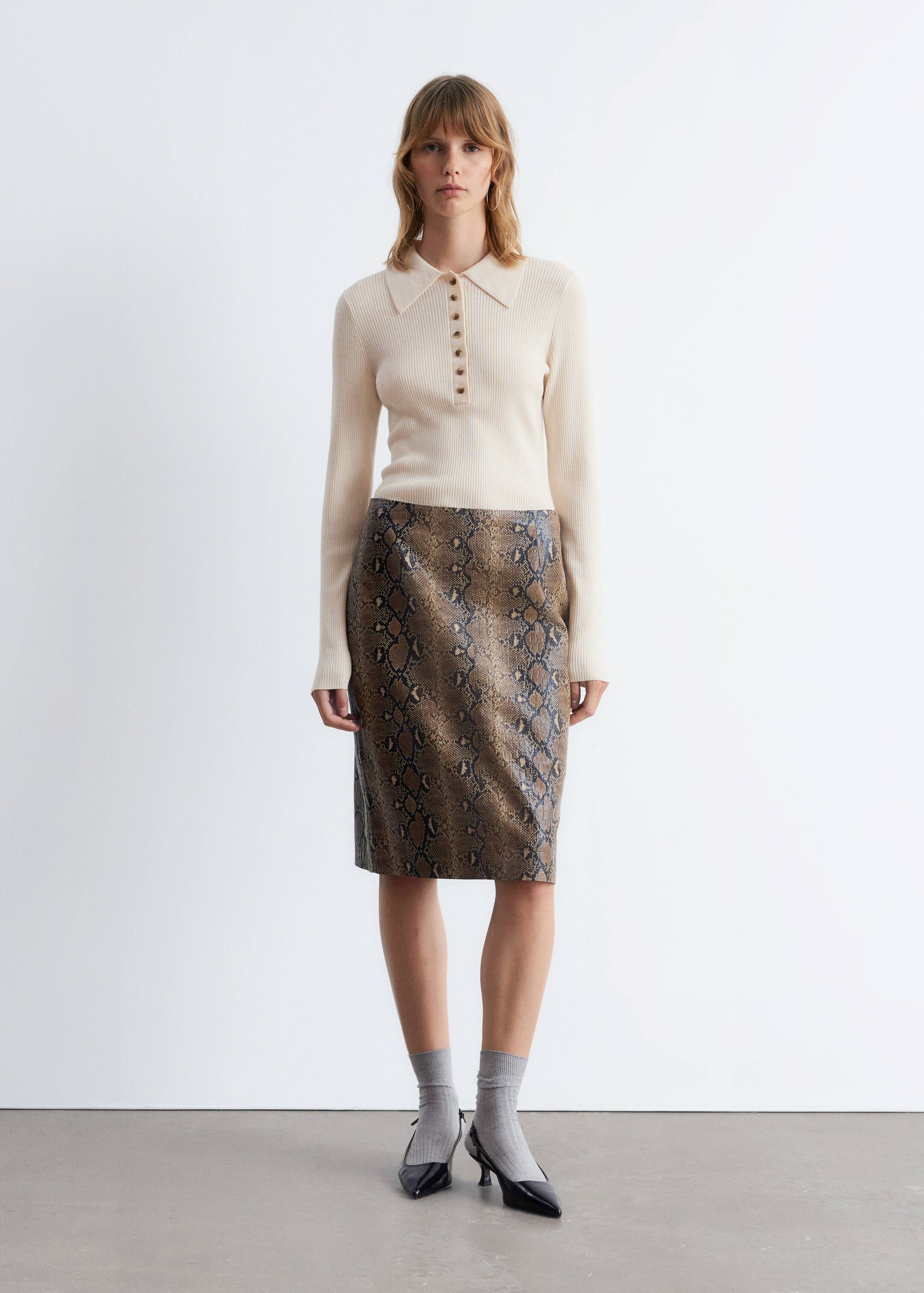 Agrandir l'image: Polo en laine mérinos à manches longues - Blanc crème - FEMME | H&M FR 3