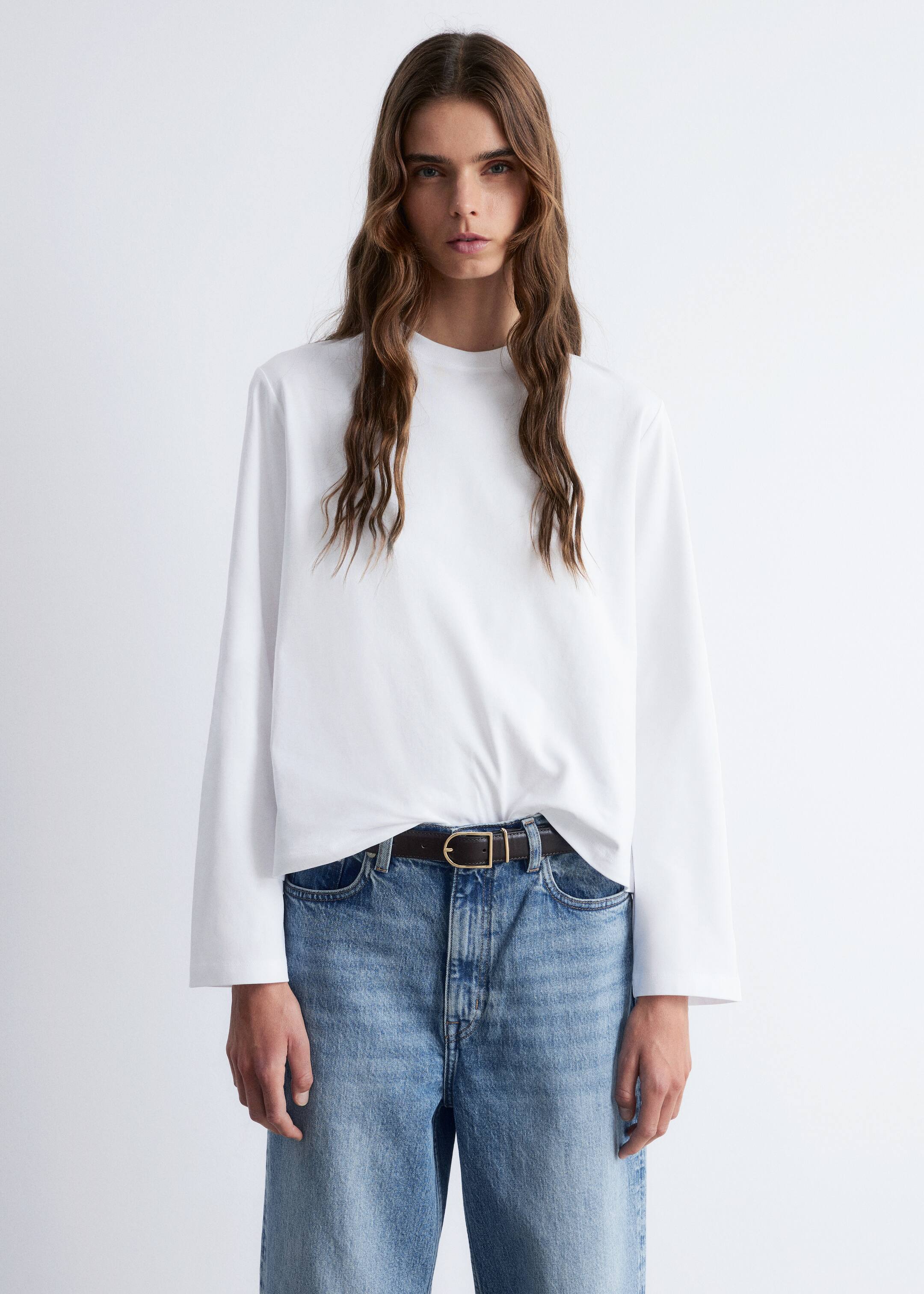 Nagyobb kép megtekintése: Hosszú ujjú dzsörzé felső - Fehér - NŐI | H&M HU 1
