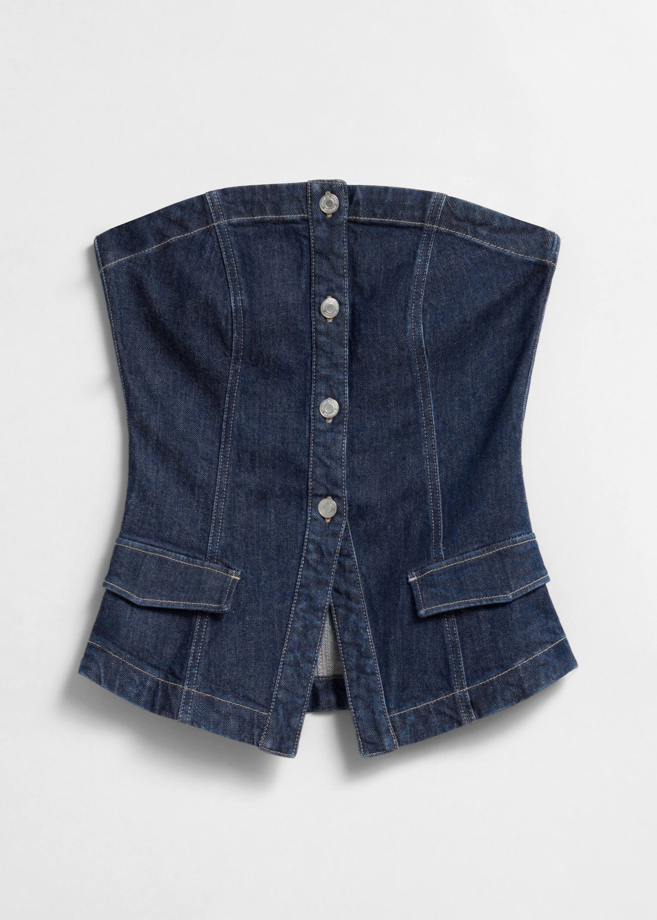 Größeres Bild anzeigen: Schlauchoberteil aus Denim - Dunkelblau - Ladies | H&M AT 1