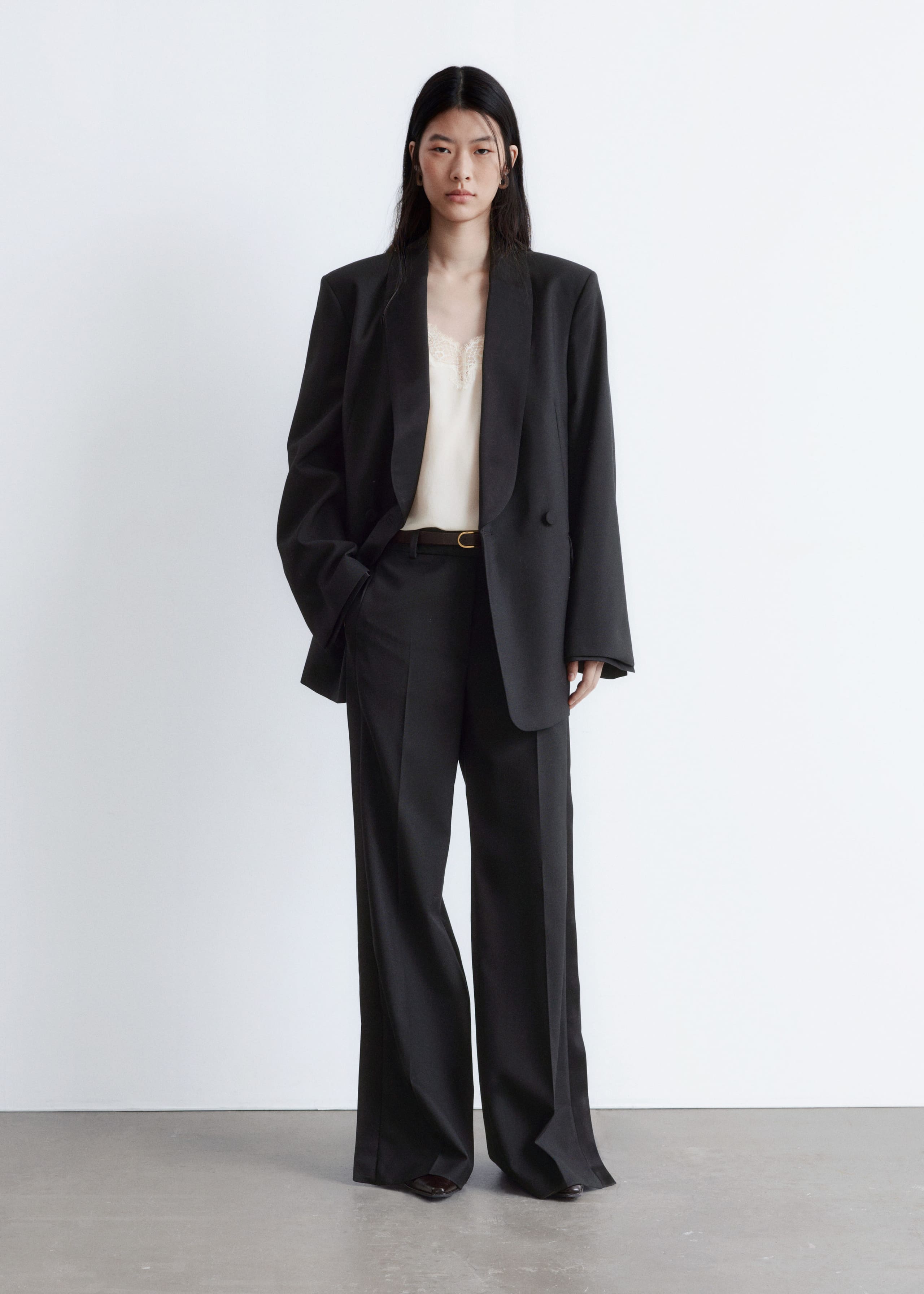 Image of Hose aus Wolle mit Bügelfalten