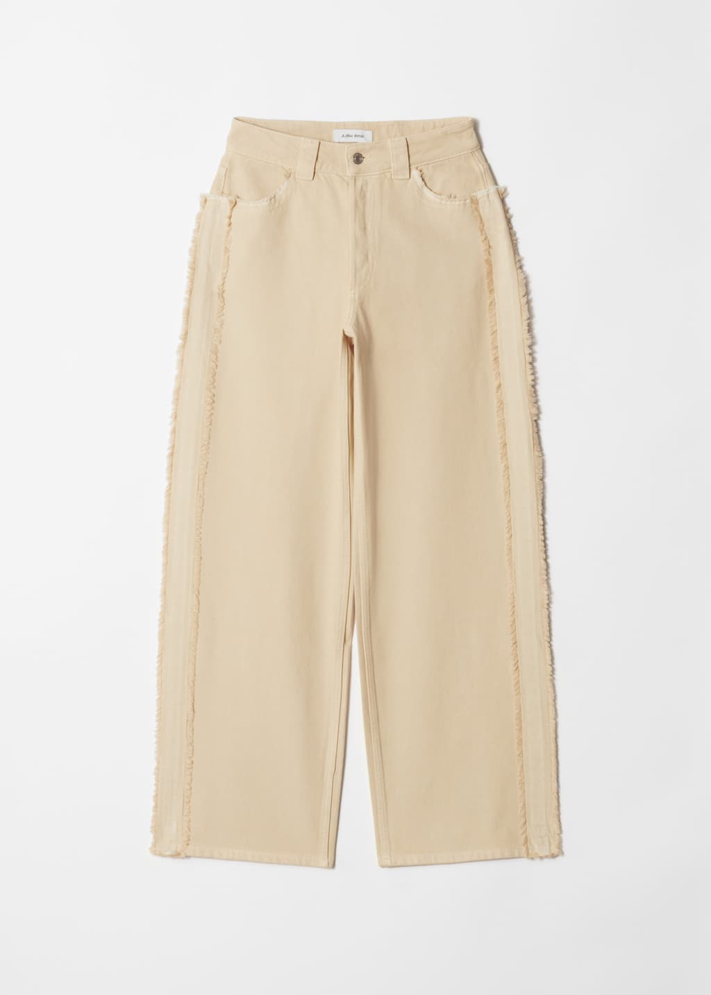 Image of Fringed Wide-Leg Jeans