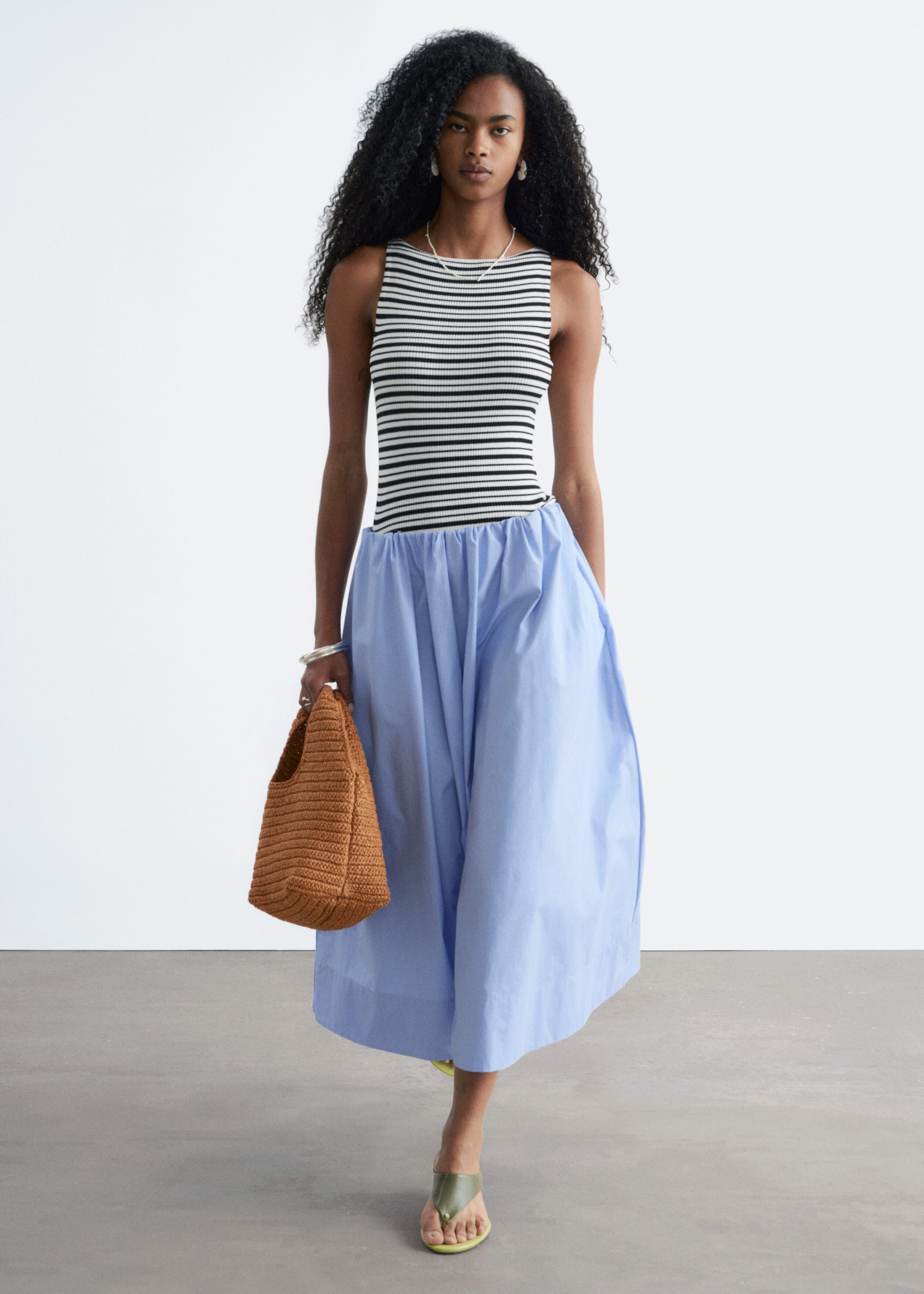 Rib-Knit Tank Top - Chartreuse - Lookbook