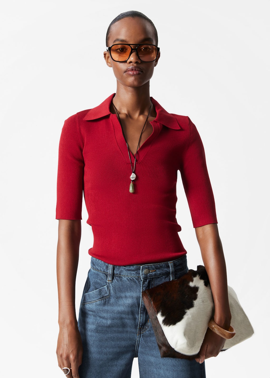 Image of Maglia a maniche corte con colletto