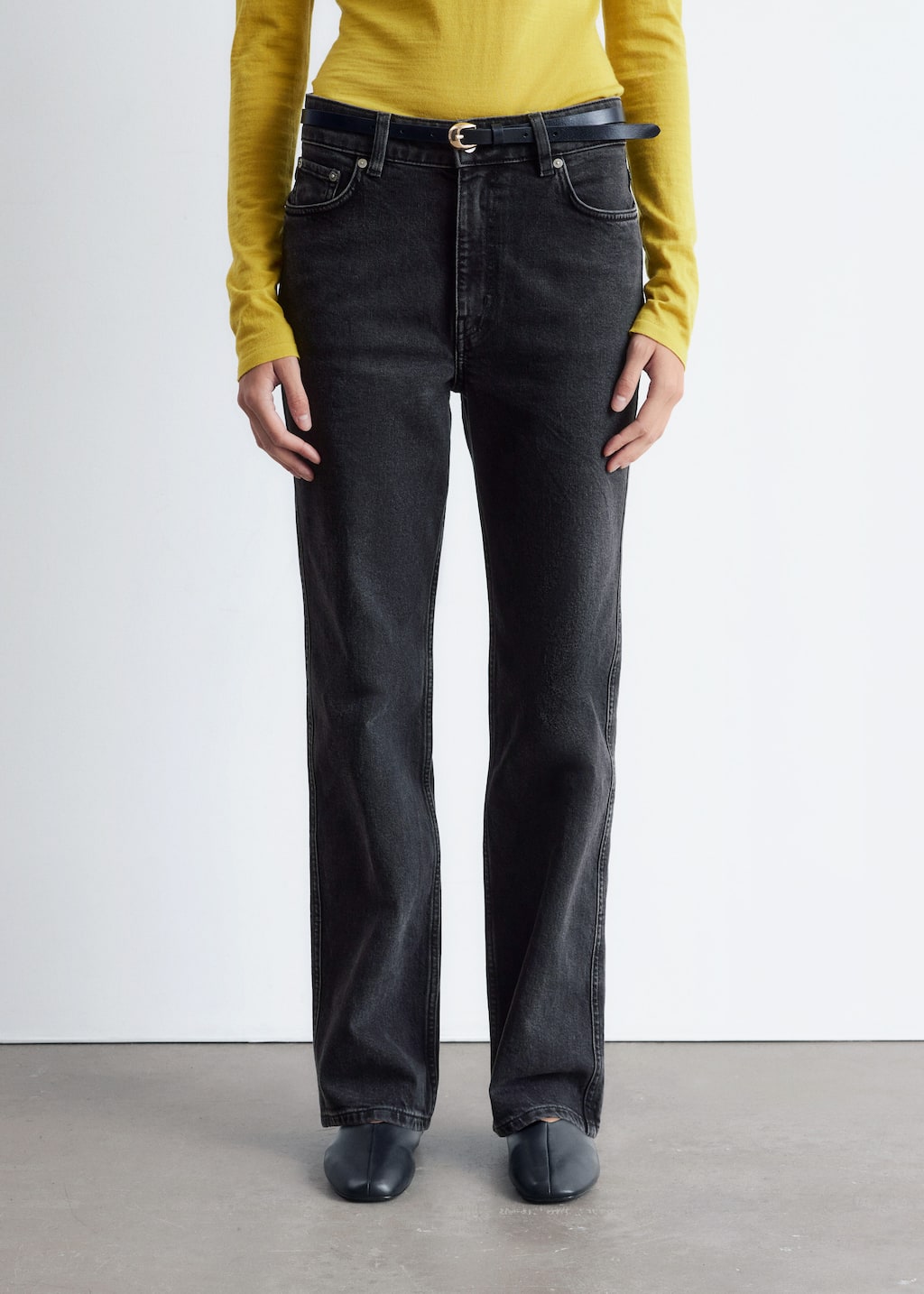 Image of High-Waist Straight-Leg Jeans