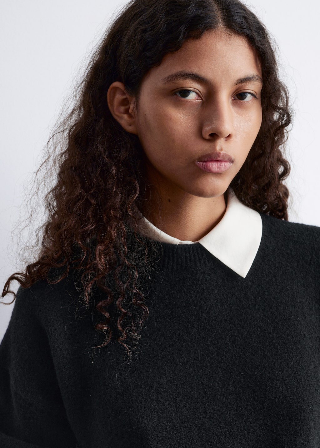 Pull décontracté en maille - Bleu marine - Lookbook