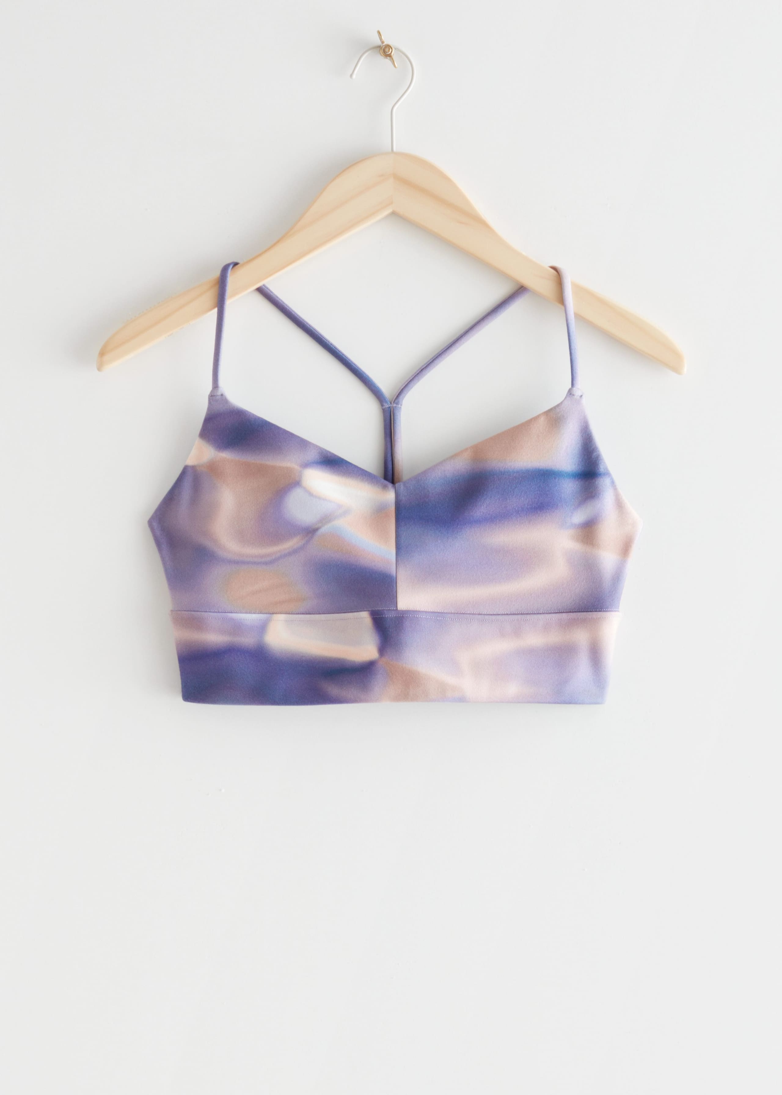 Brassière de yoga dos nu à séchage rapide - Imprimé lilas - Still Life