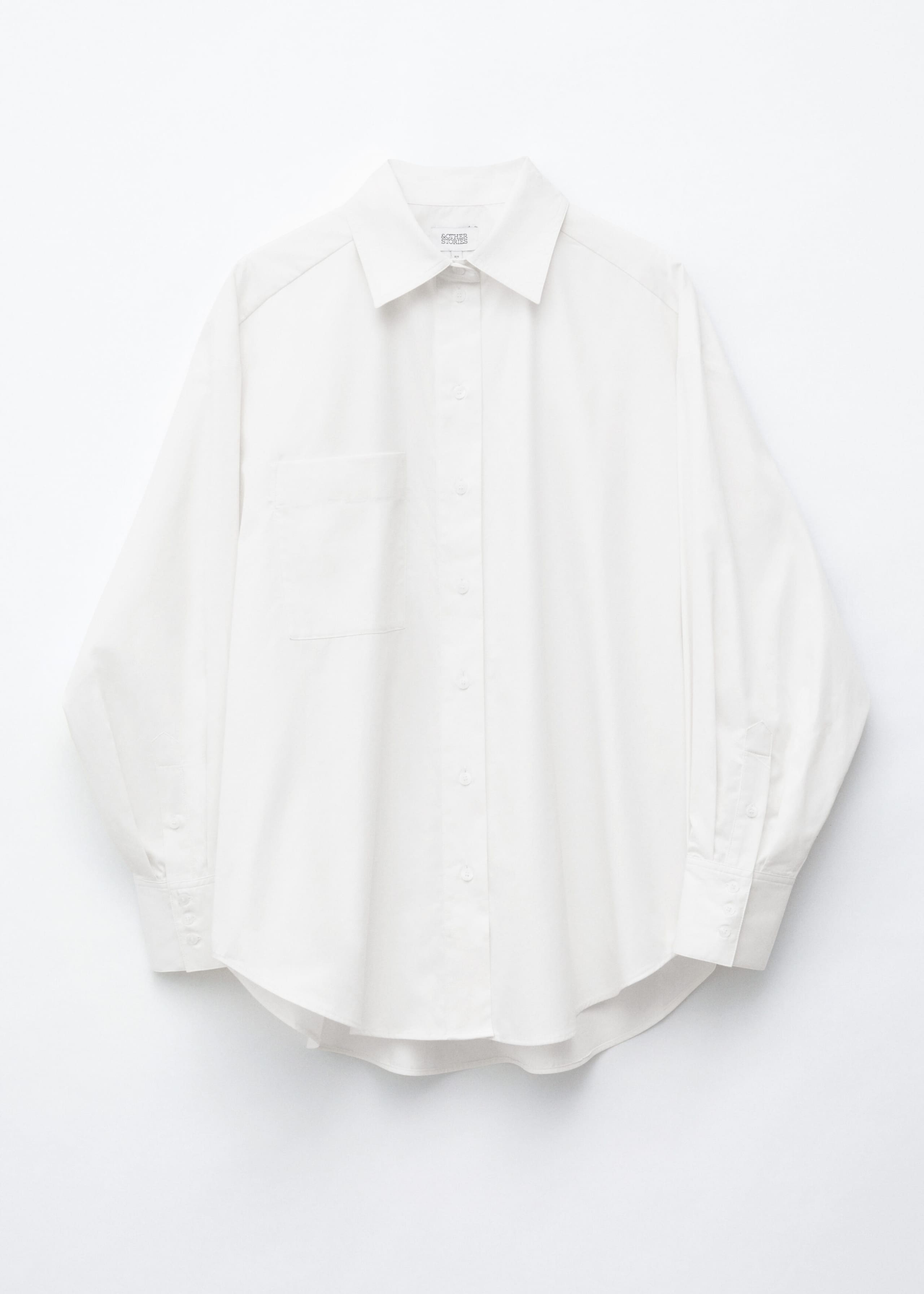 Oversized Cotton Shirt - White - Lookbook