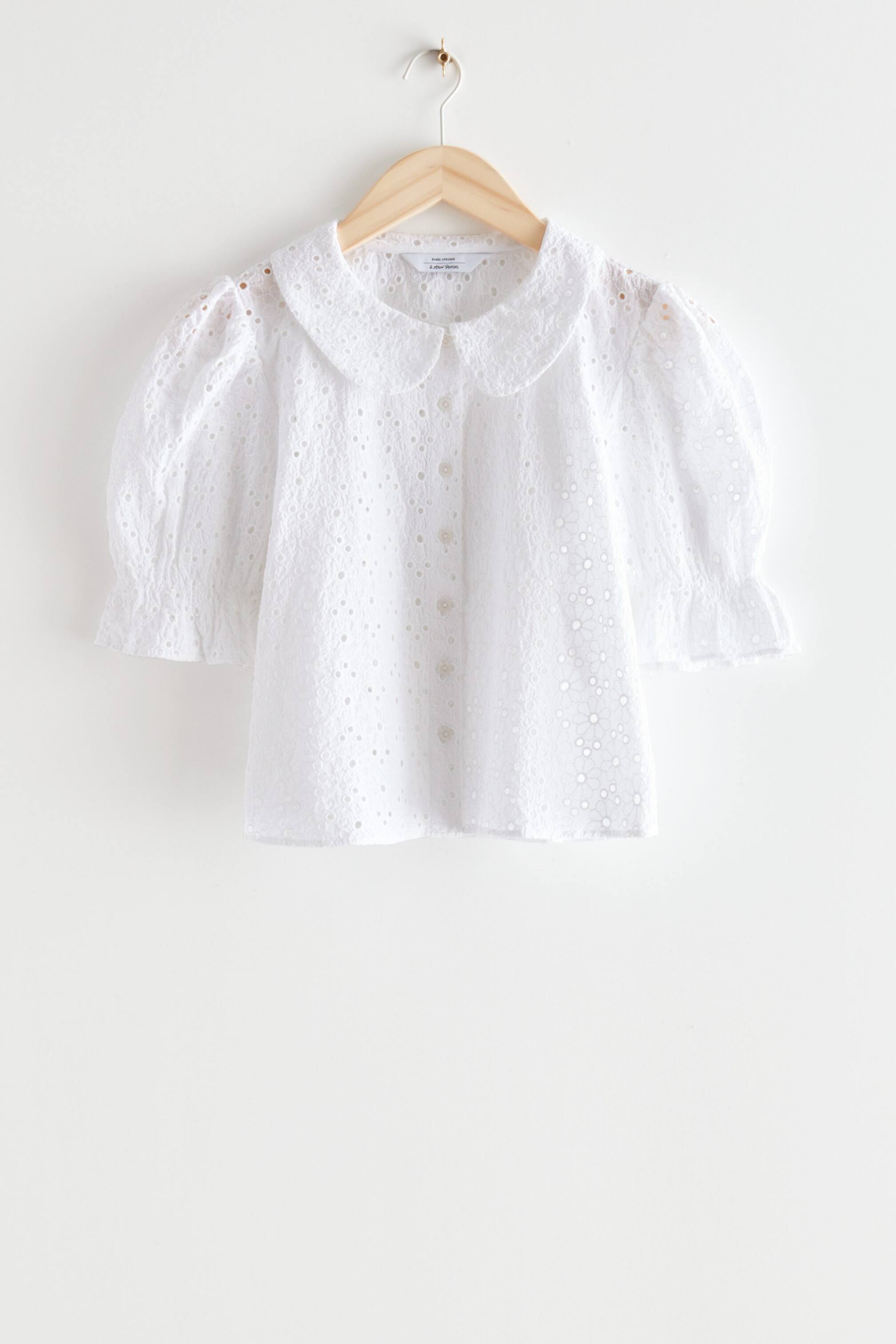 Agrandir l'image: Collared Puff Sleeve Blouse - Blanc - FEMME | H&M CH 1