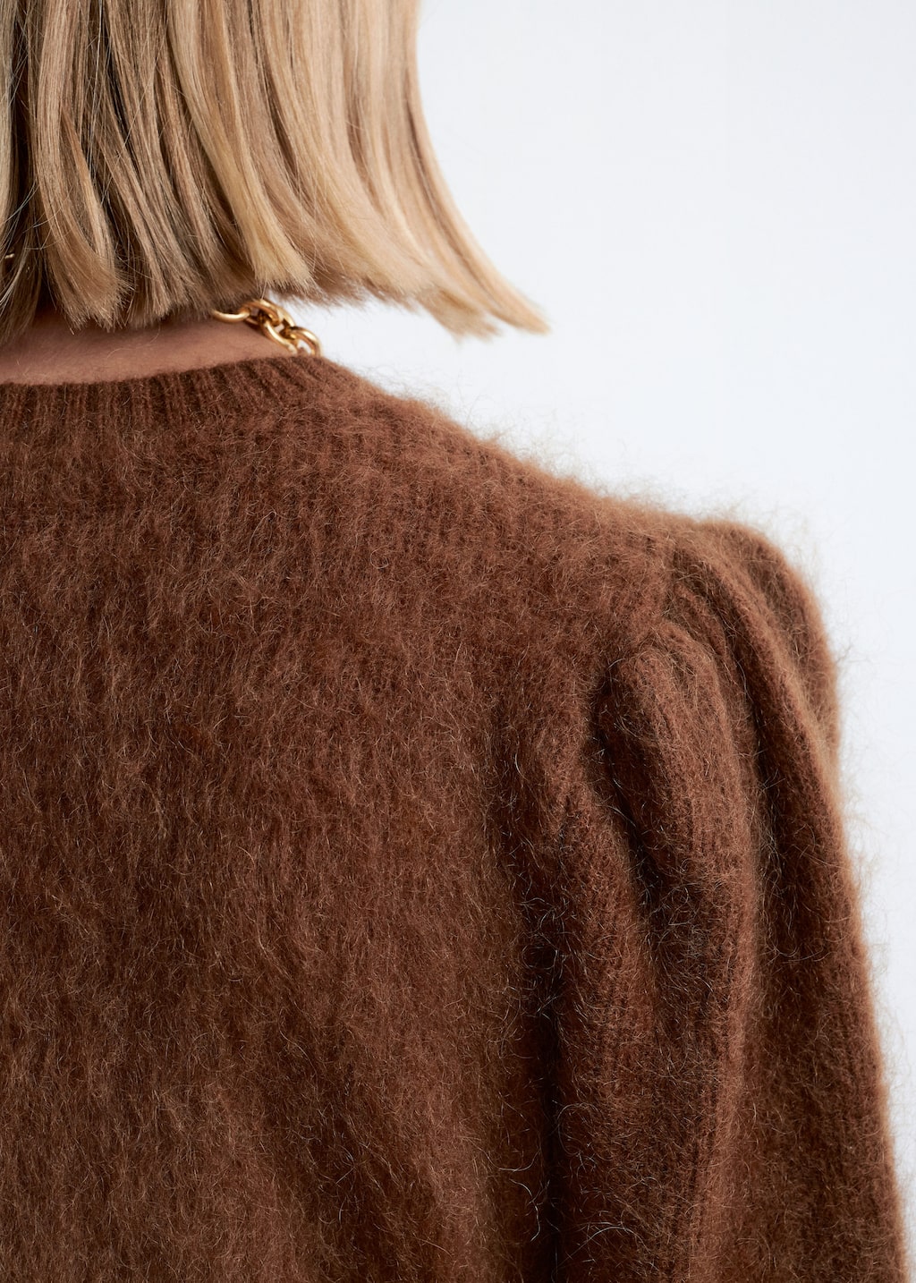 Image of Mohair-Blend Puff-Sleeve Jumper