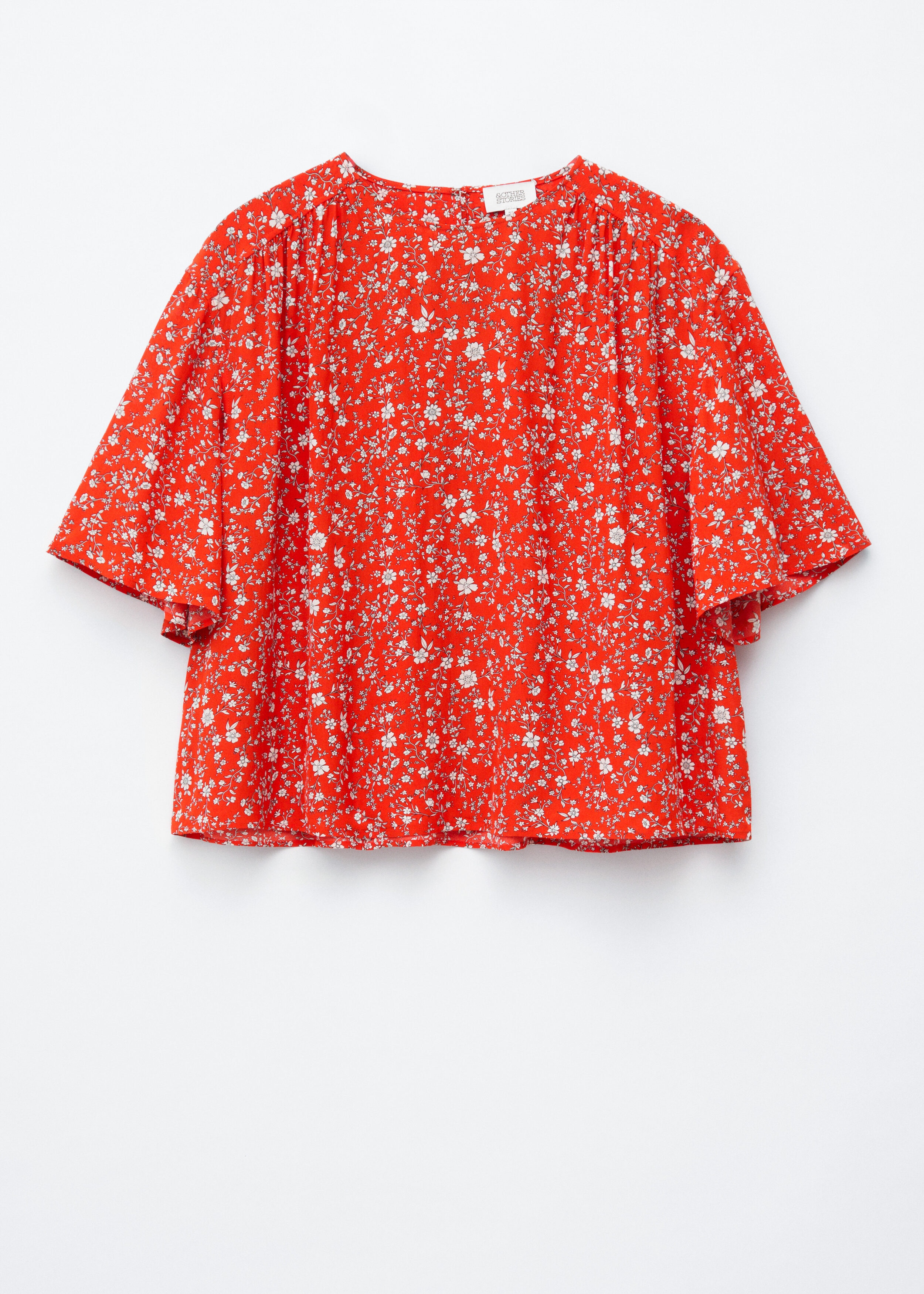 Gathered Crepe Blouse