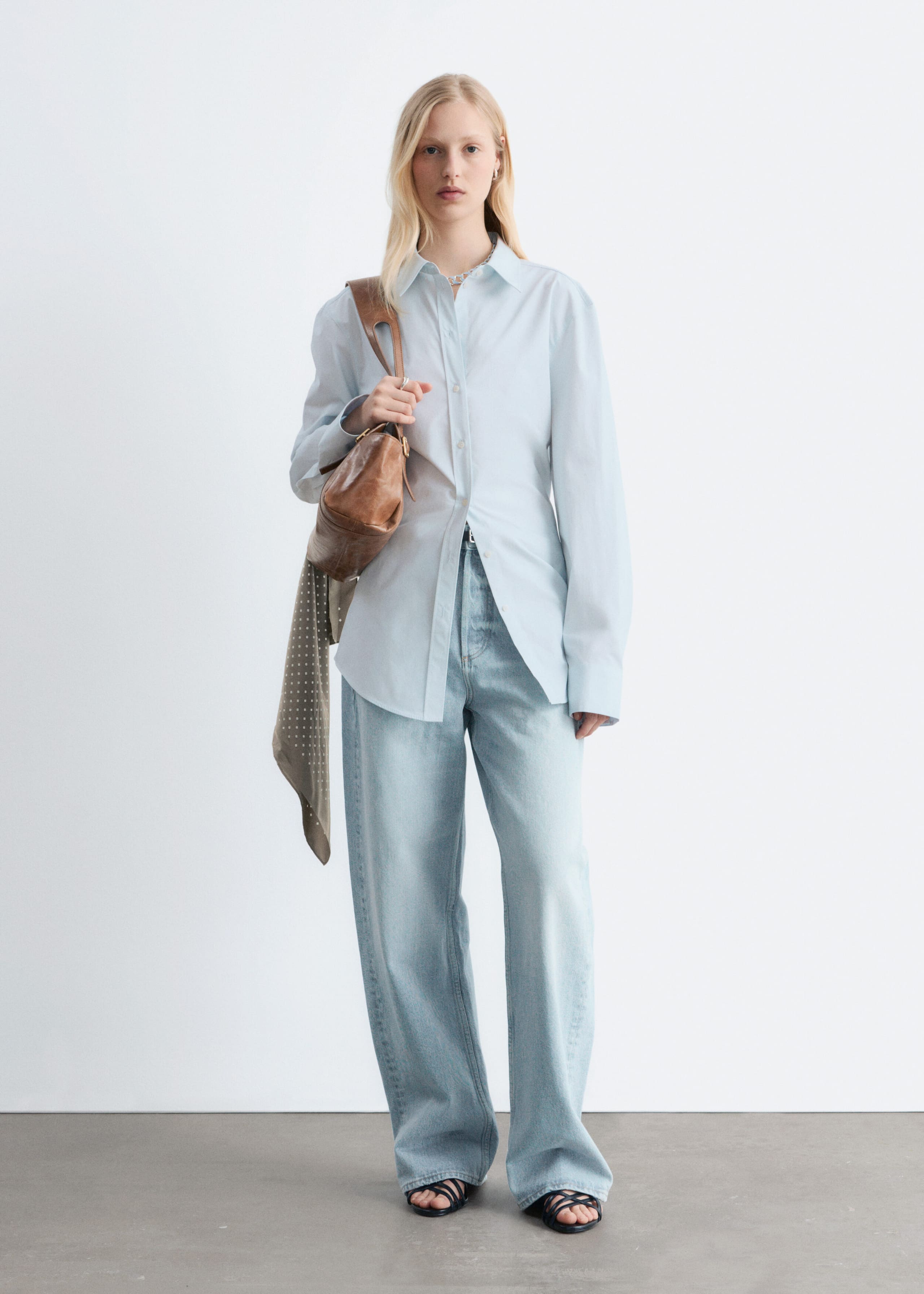 Image of Tapered Cotton Shirt