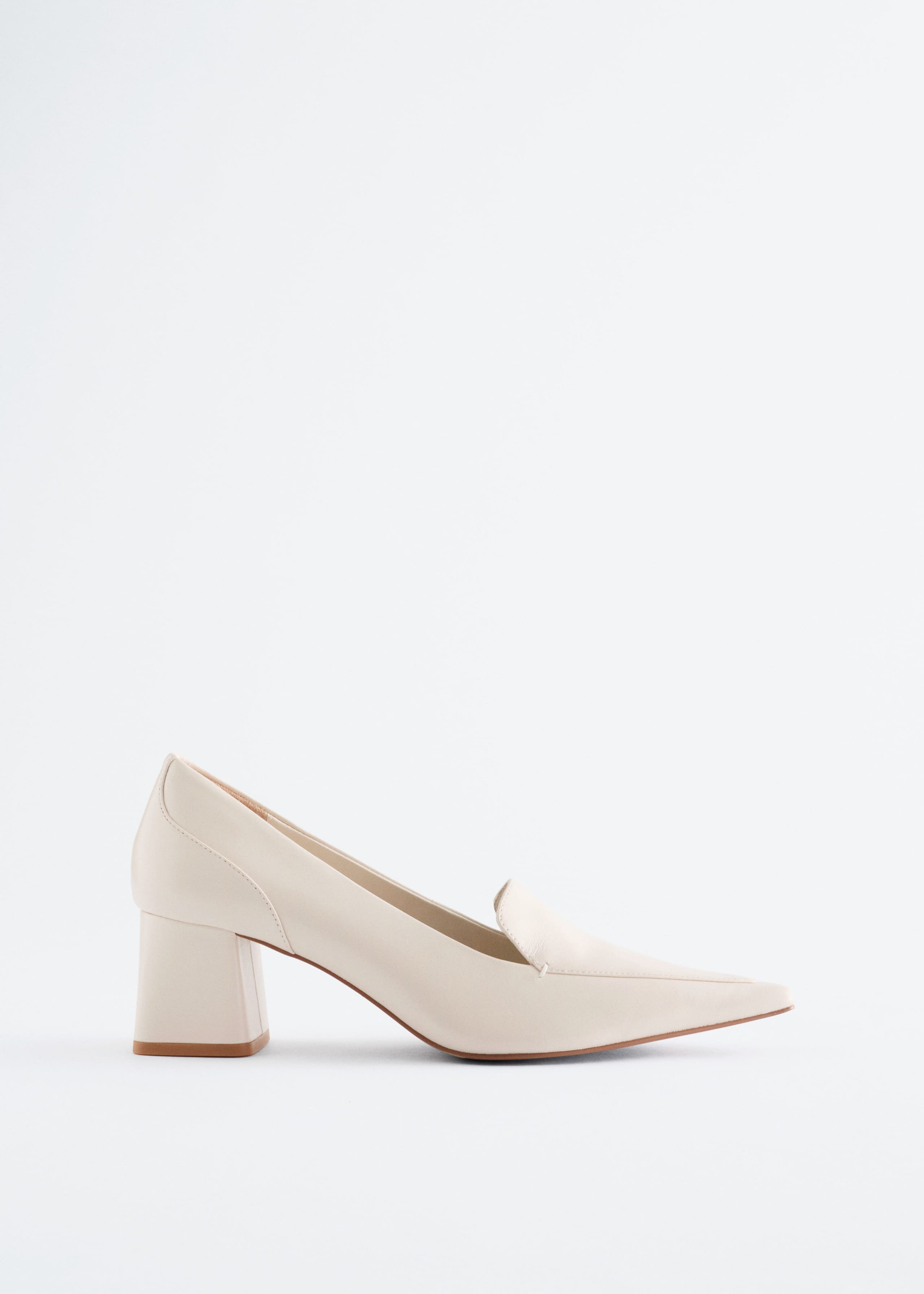 Image of Leather Loafer Pumps