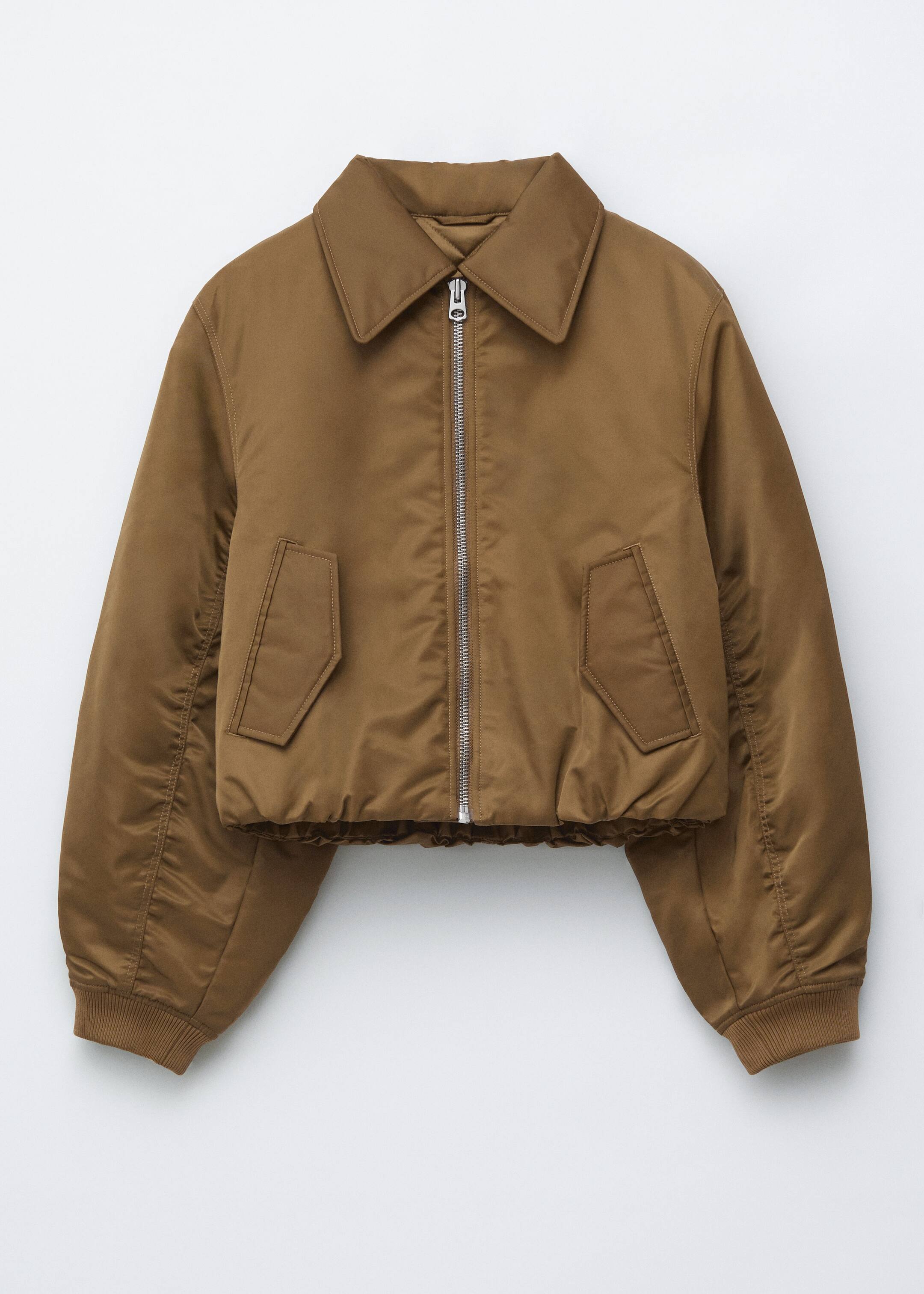 Ver imagem maior: Casaco bomber curto - Castanho caqui - SENHORA | H&M PT 8