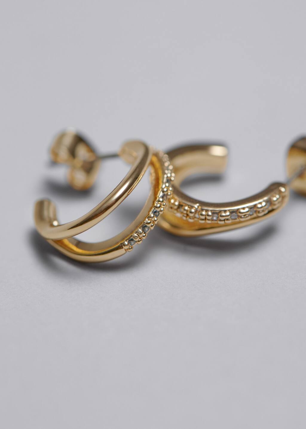 Layered Hoop Earrings - Gold - Still Life