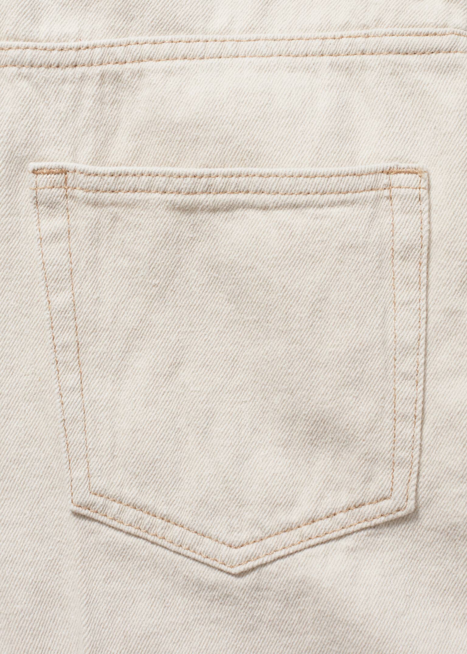 Pantaloni scurți denim cu crac larg - Bej/Albastru Mediu/Negru - 6