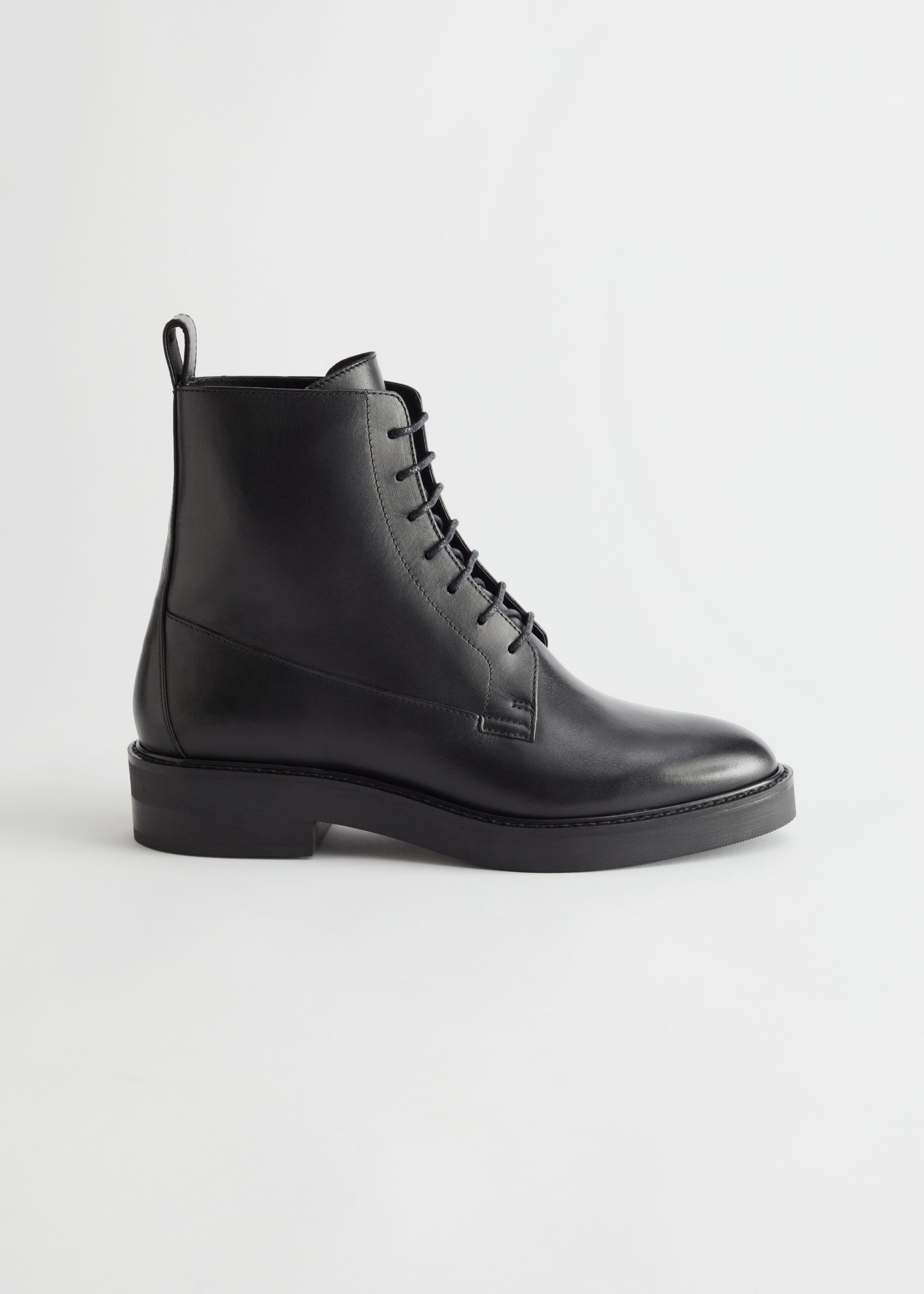 Lace-Up Leather Boots