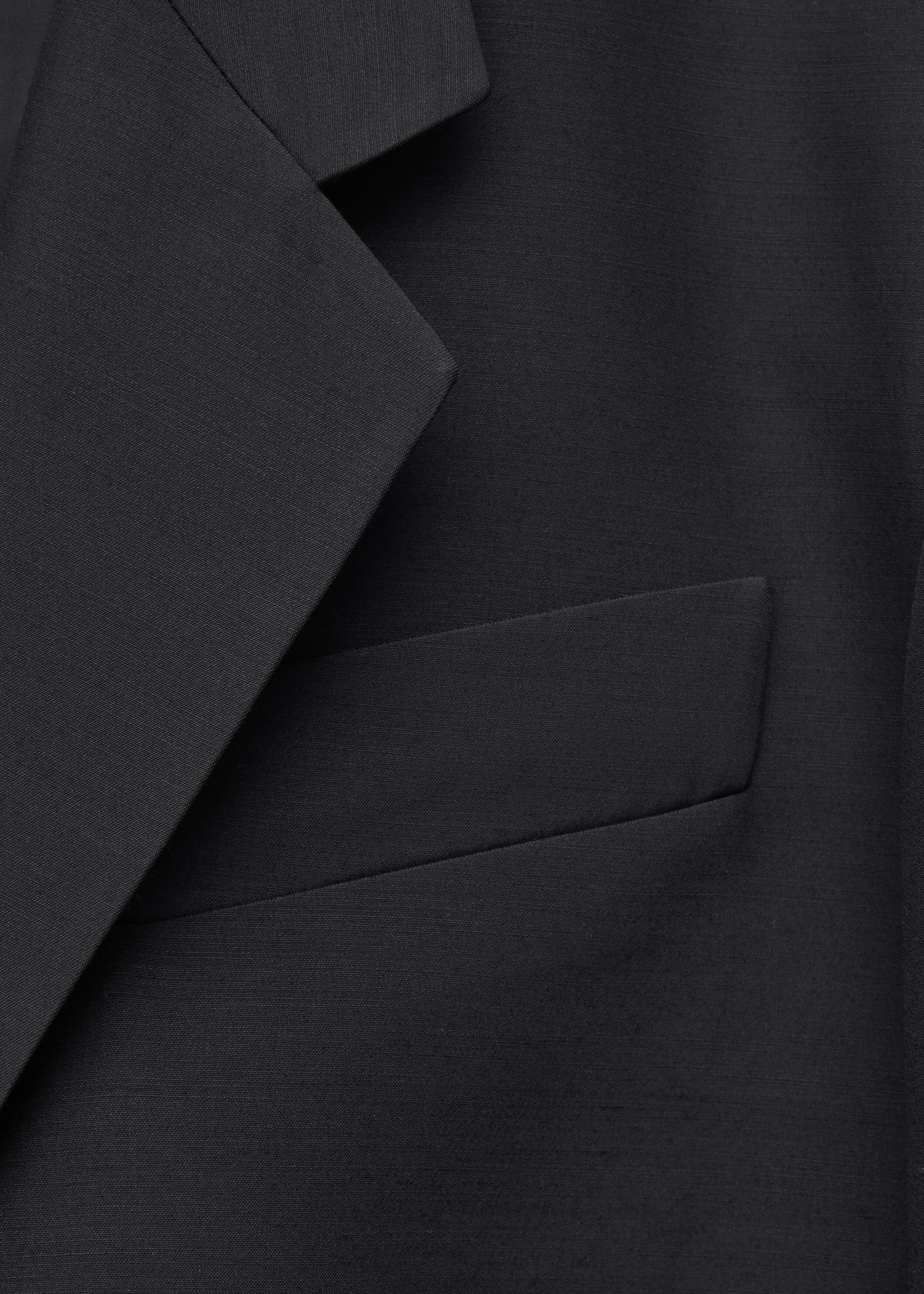 Oversized Drawstring Blazer Black