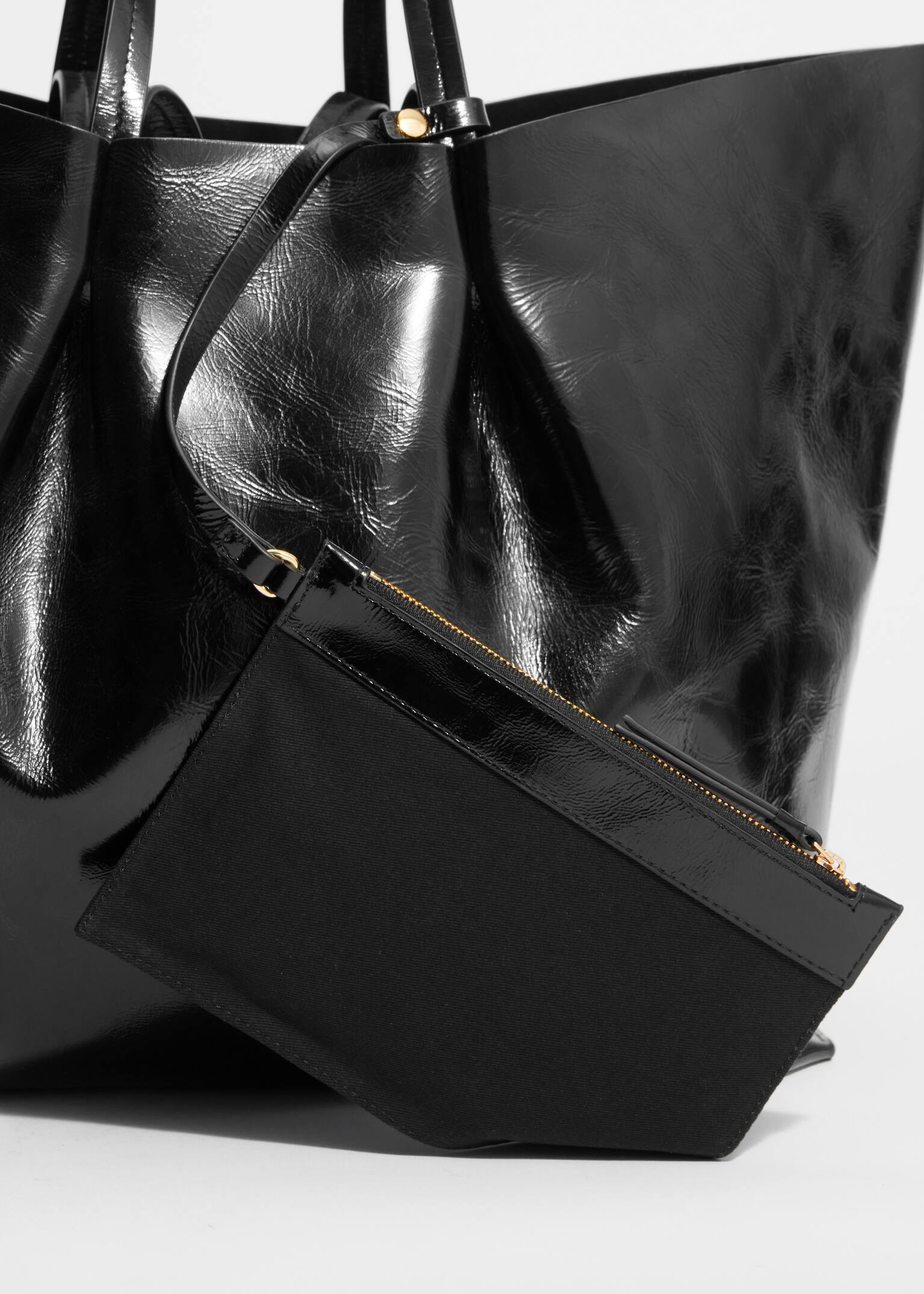 XL-Tragetasche aus Leder - Schwarz - 4