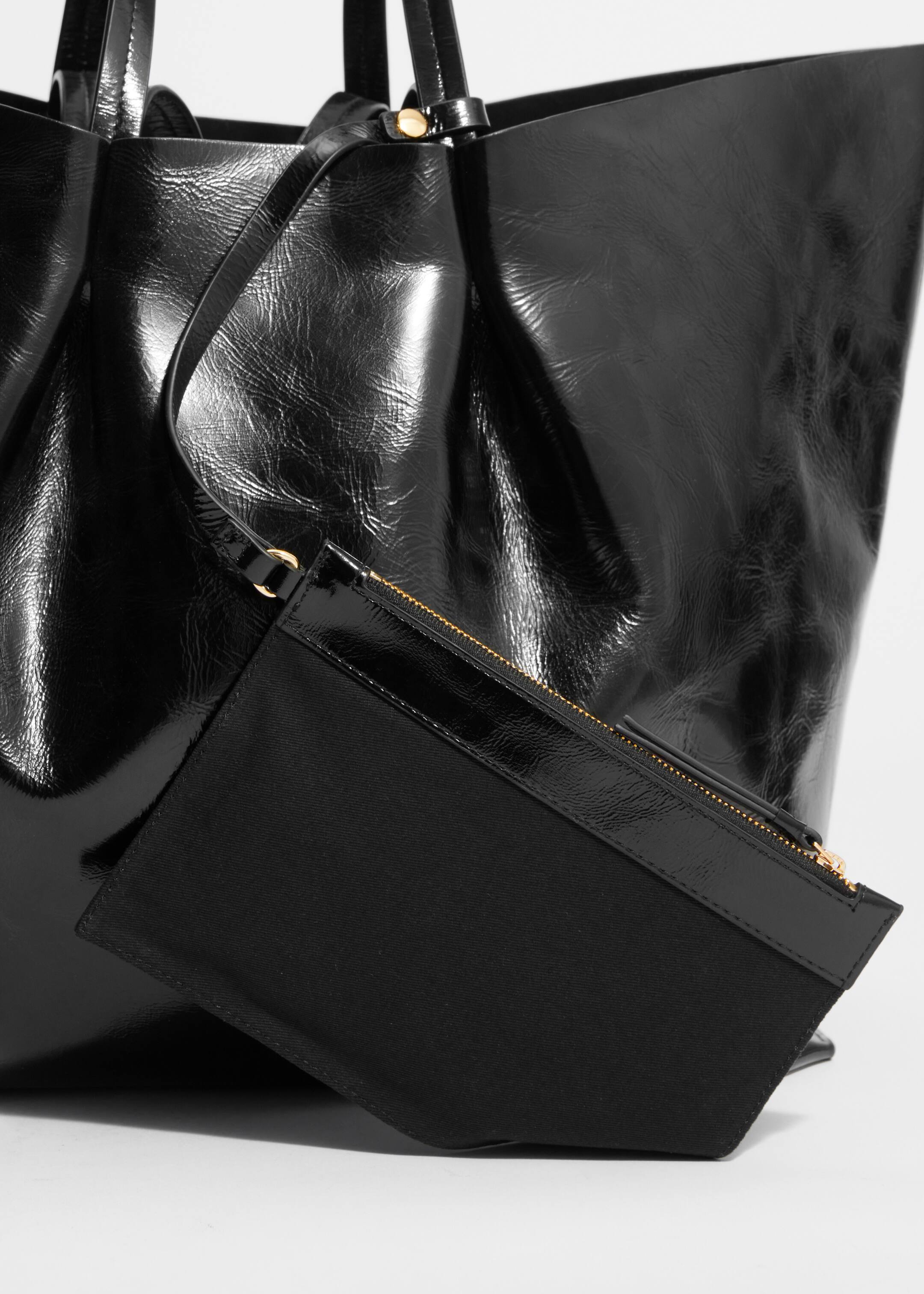 Grösseres Bild ansehen: XL-Tragetasche aus Leder - Schwarz - DAMEN | H&M CH 3