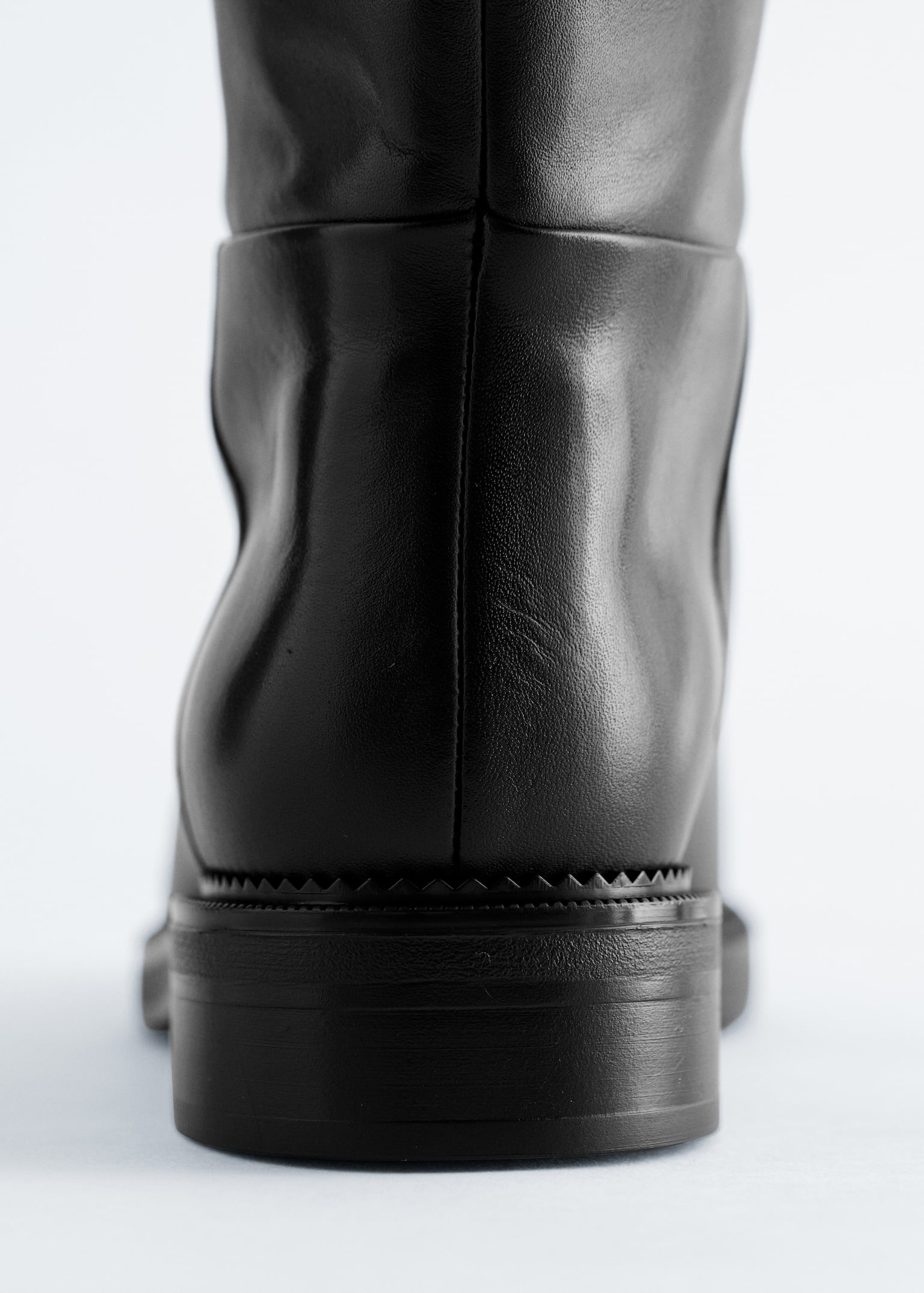 Bottes hauteur genou en cuir - Noir - 4