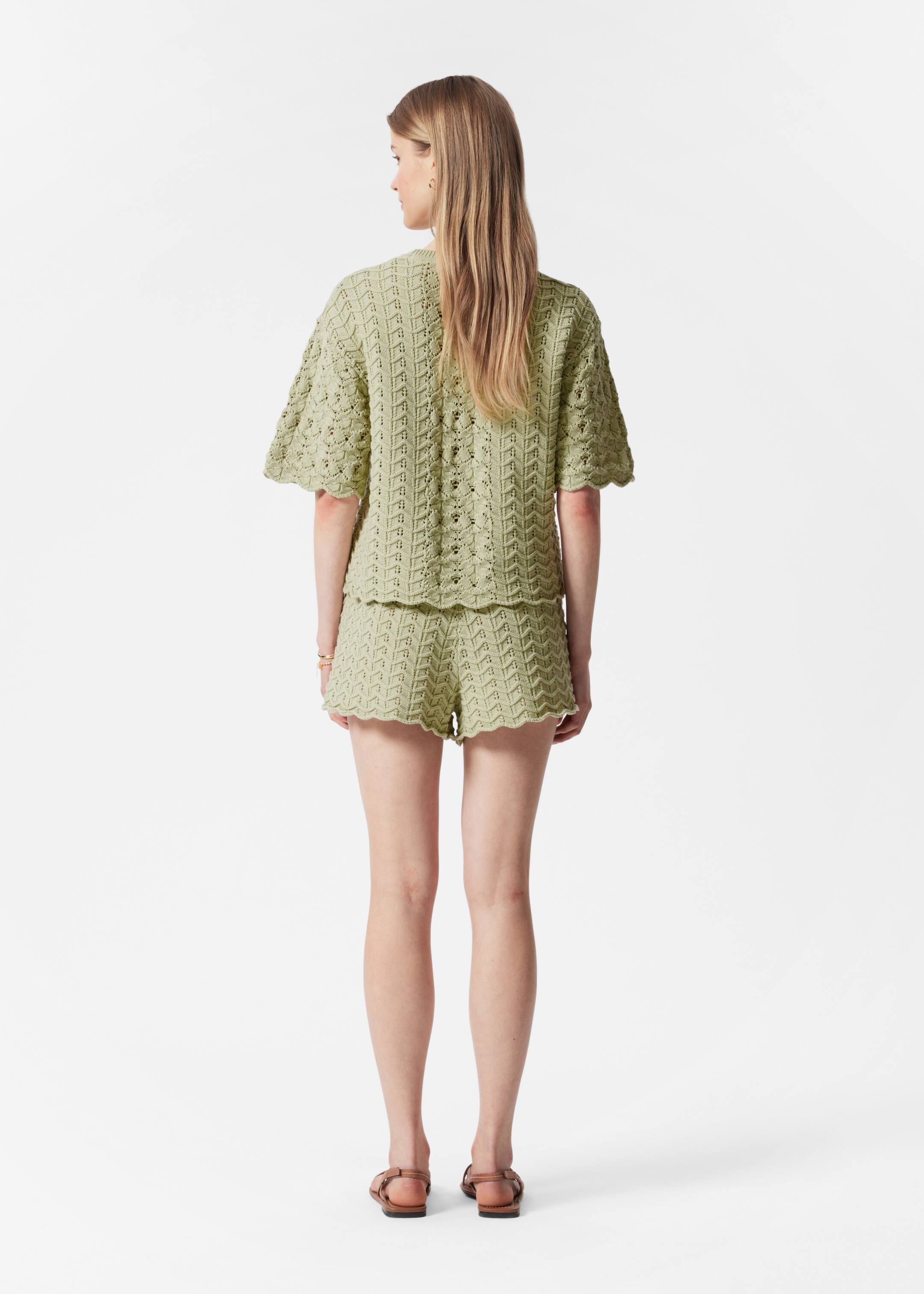 Nagyobb kép megtekintése: Pointelle kötött póló - Világoszöld - NŐI | H&M HU 4