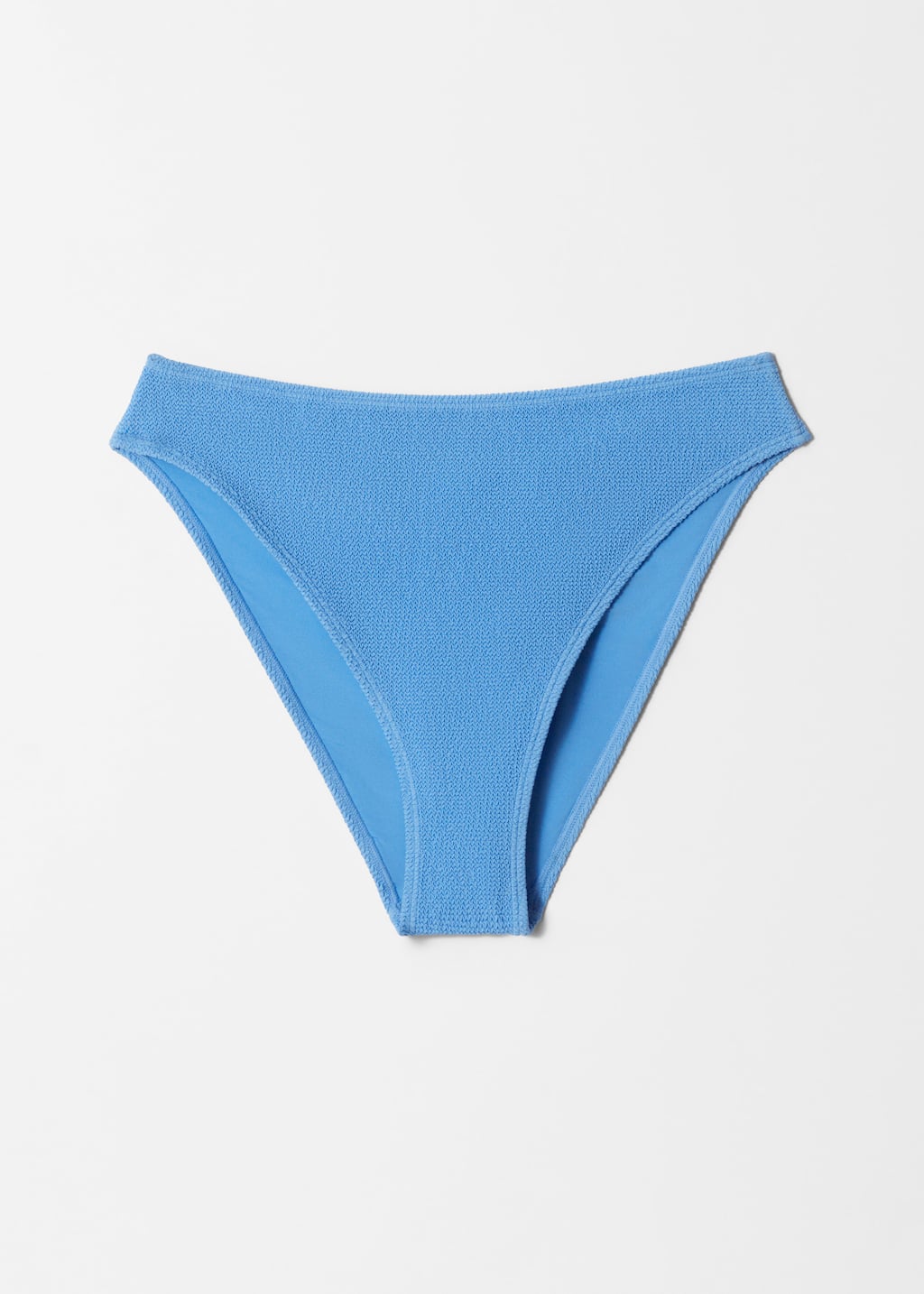 Image of Strukturierte, hoch sitzende Bikinihose