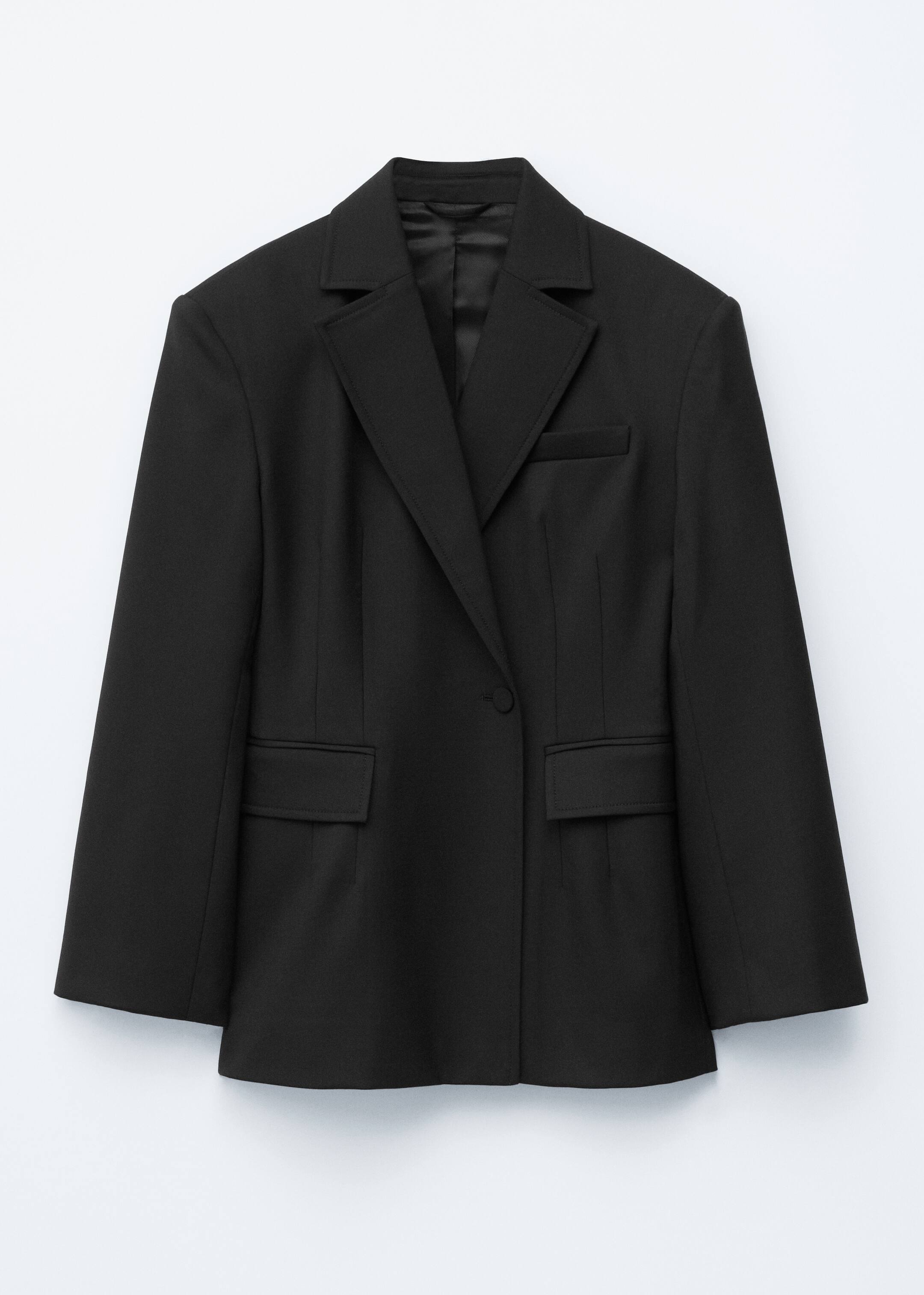 Vis større bilde: Dobbeltspent ullblazer - Svart - DAME | H&M NO 7