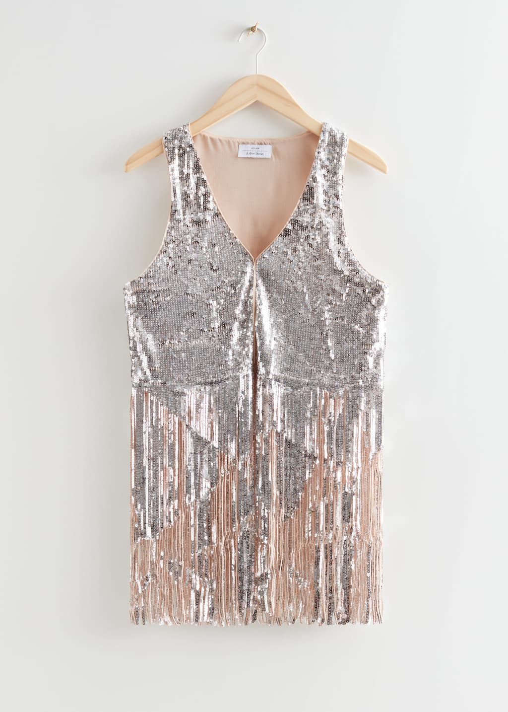SequinFringeTop - Silver - Natura morta