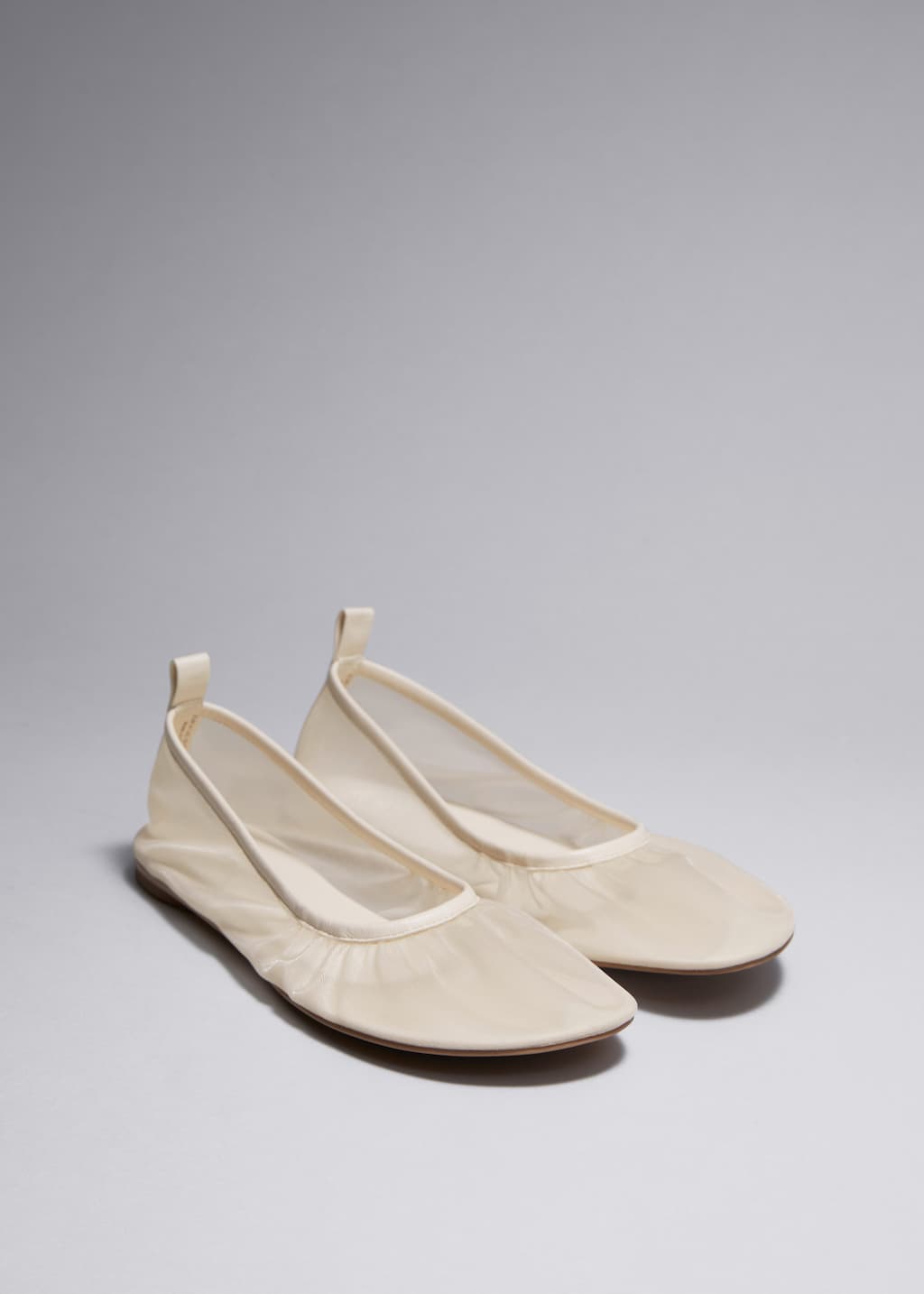 Image of Ballerines en mesh à bordures en cuir