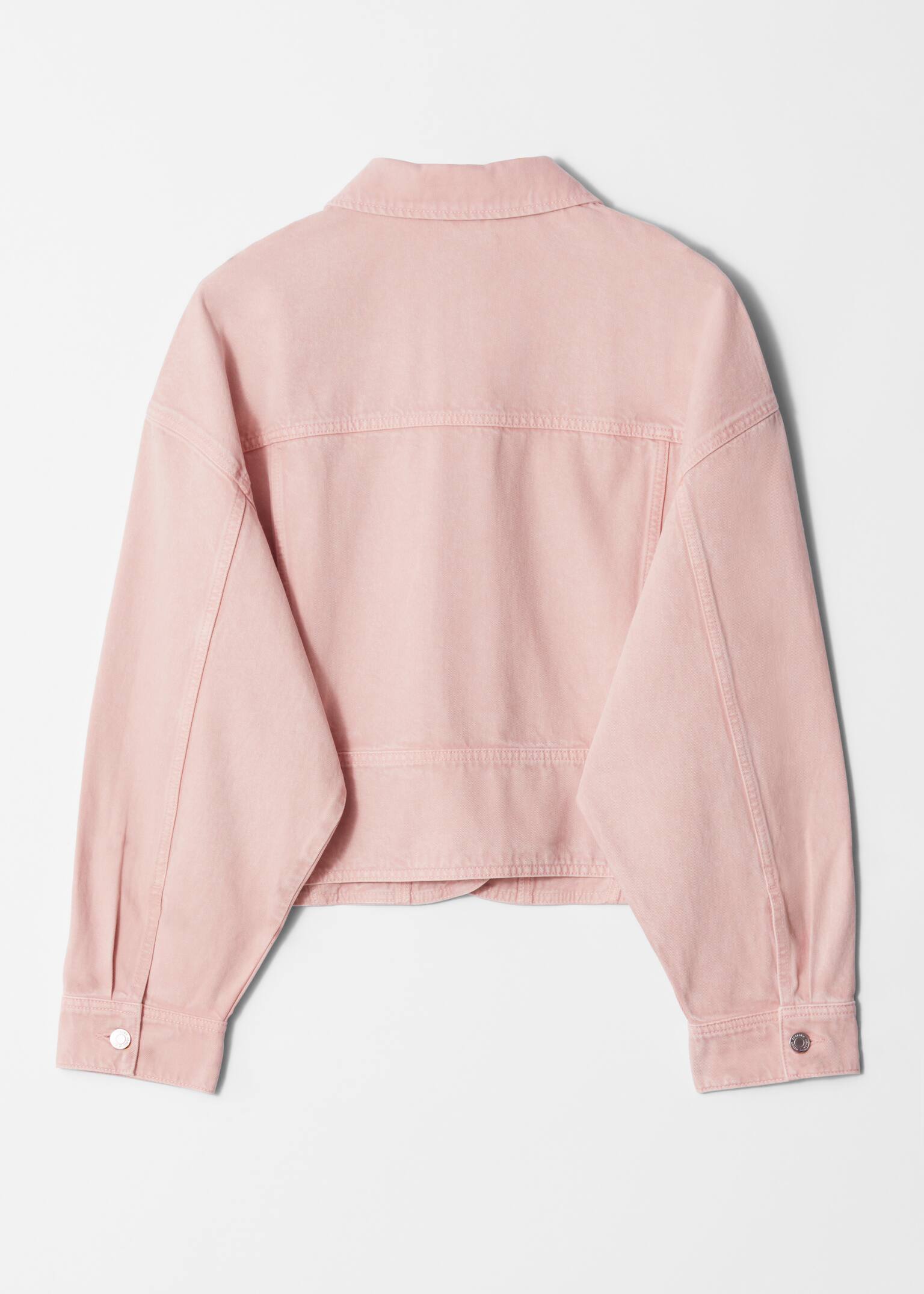 Veste carrée en jean - Rose poudré/Bleu délavé - 7