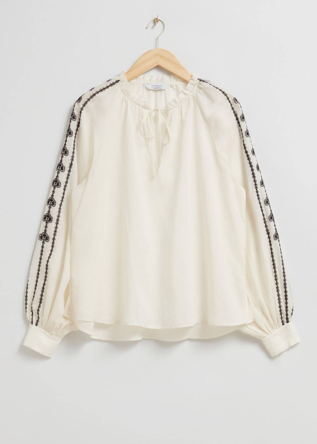 Embroidered Blouse - Ivory/Black Embroidered - Still Life