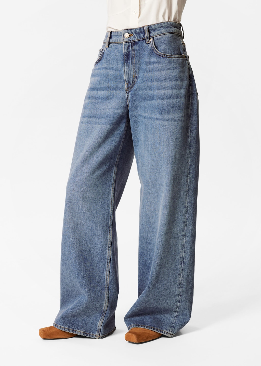 Image of Relaxed Wide-Leg Jeans