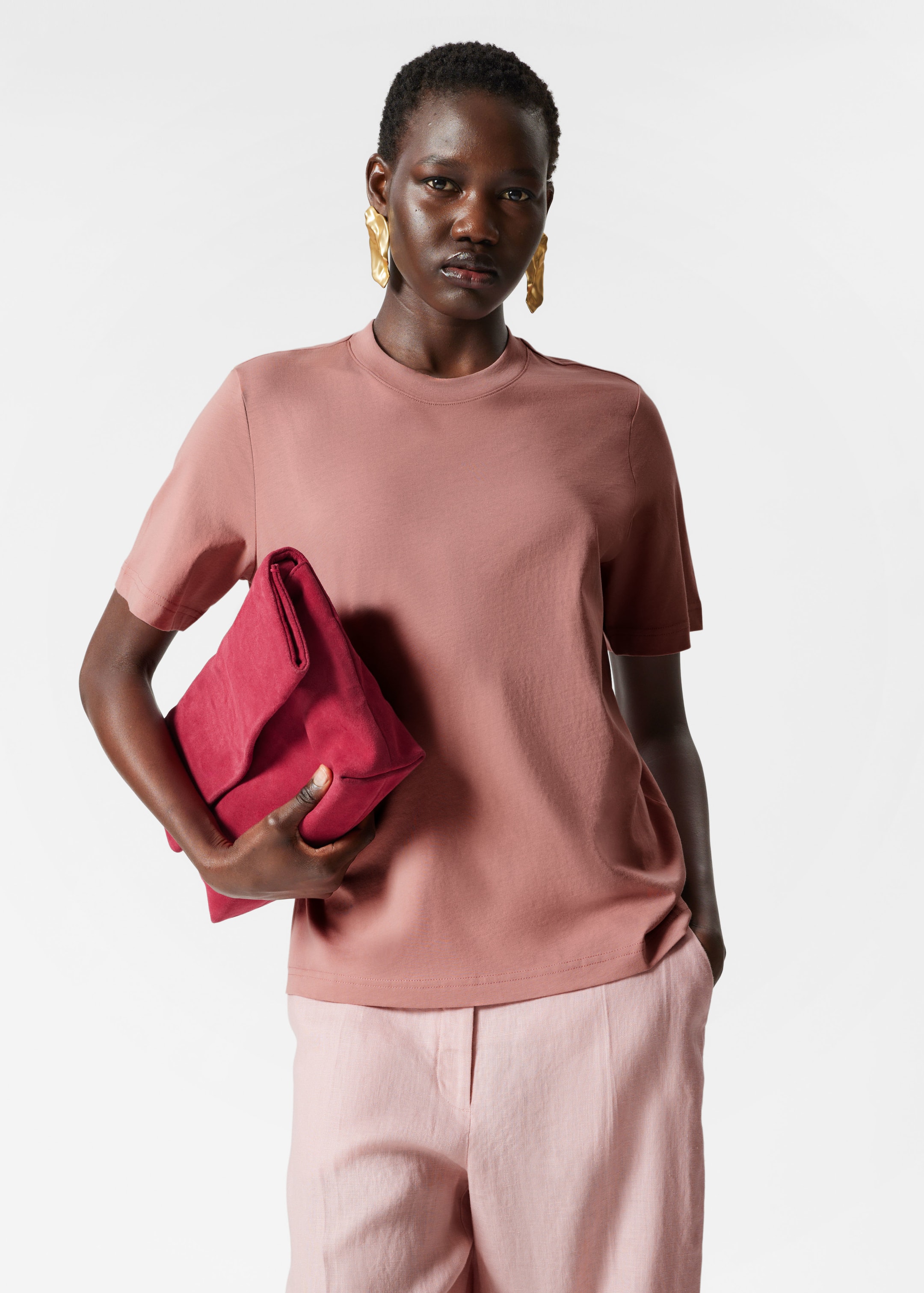 Grösseres Bild ansehen: T-Shirt mit Rundhalsausschnitt - Hellrosa - DAMEN | H&M CH 1